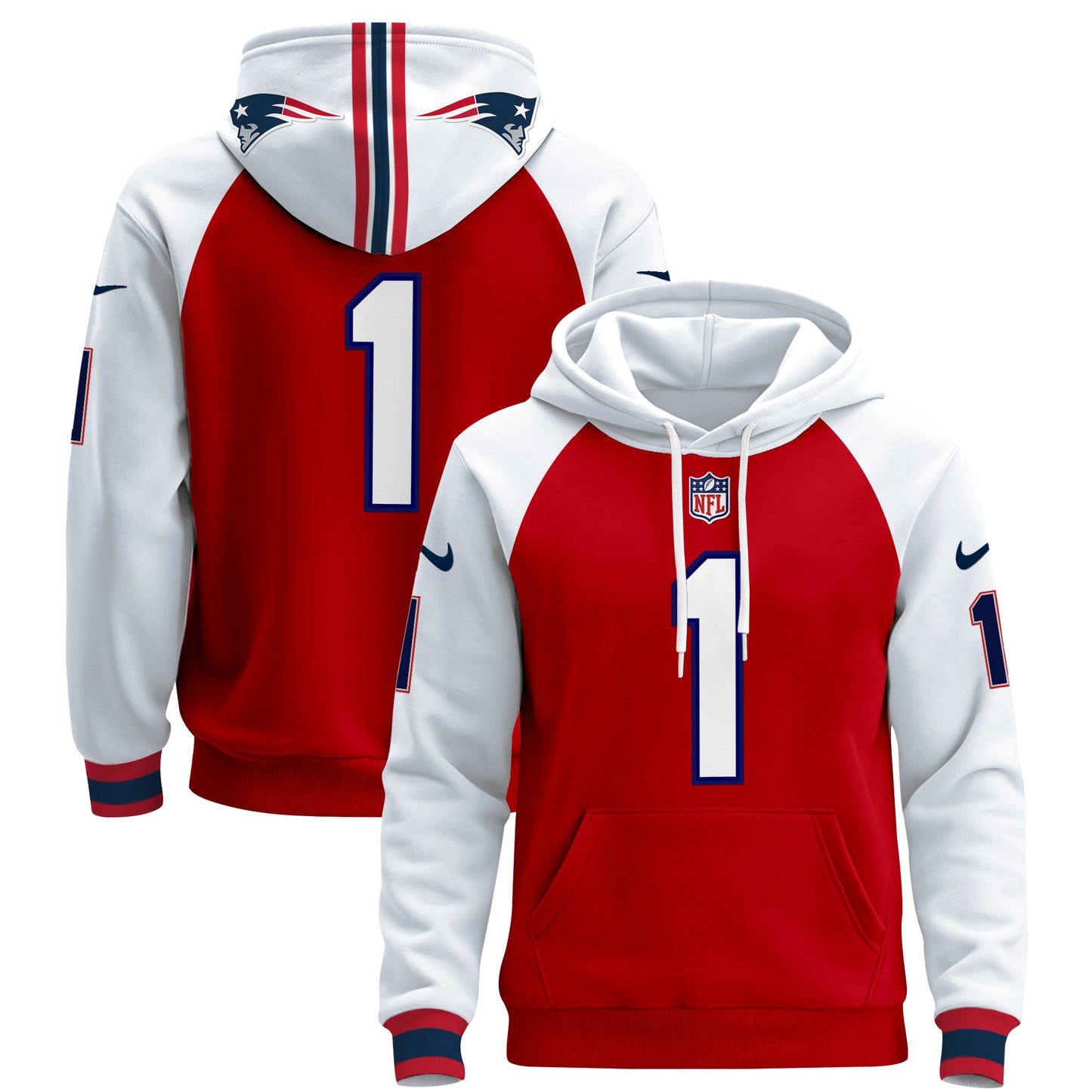 Men's New England Patriots 2024 Pullover Hoodie - All Stitched