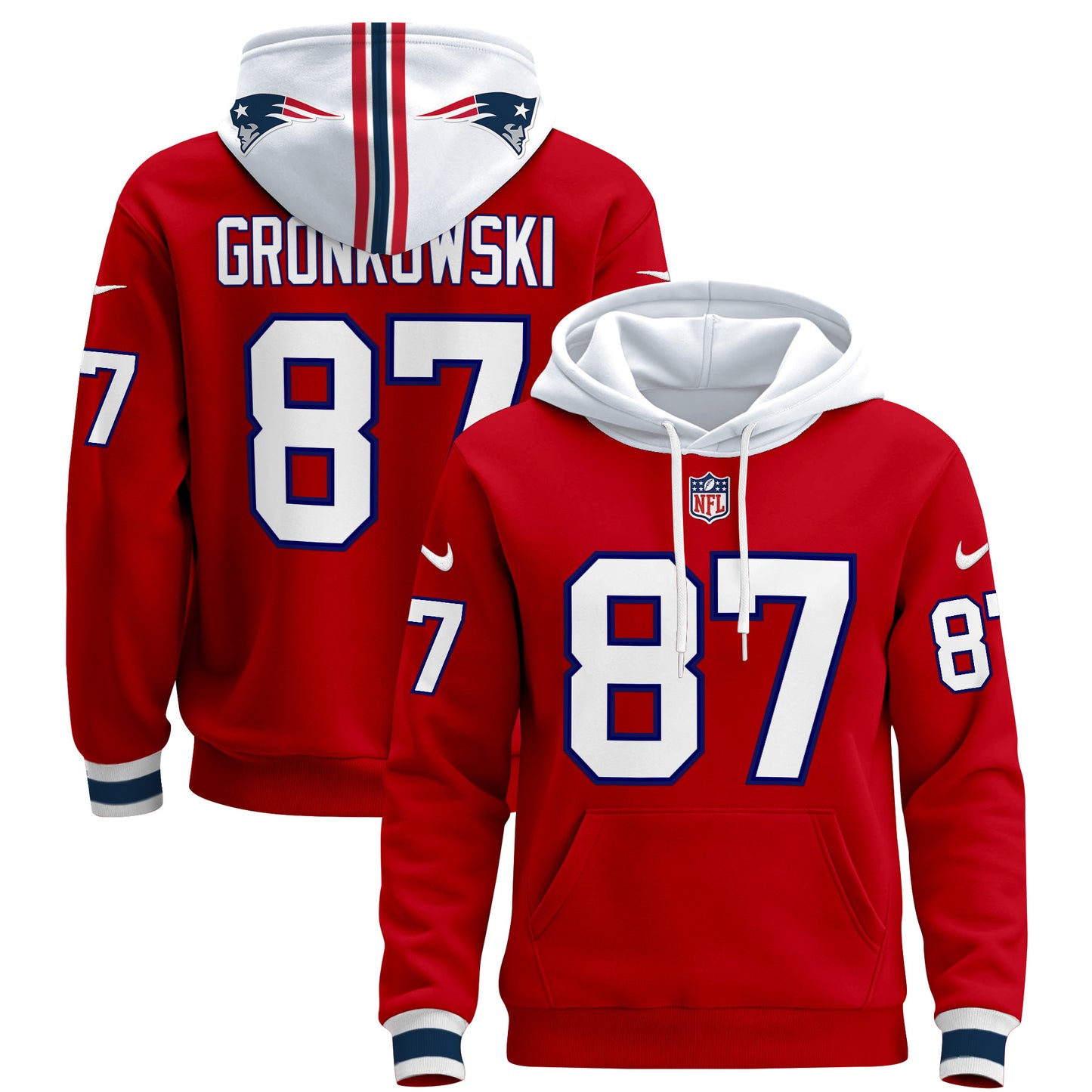 Men's New England Patriots 2024 Pullover Hoodie - All Stitched