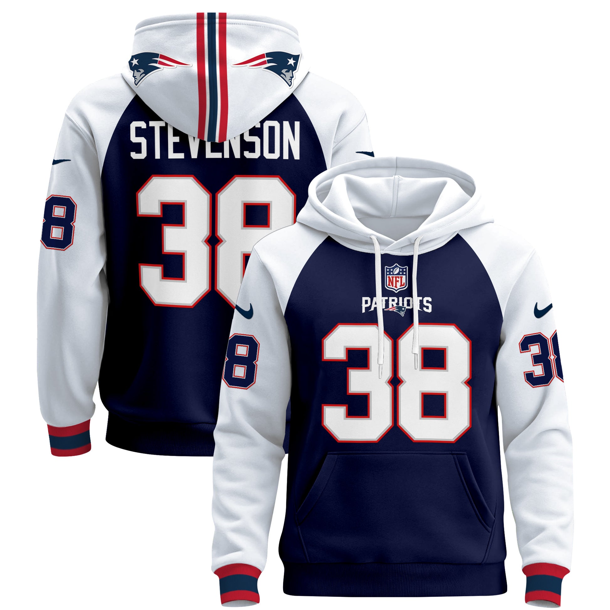 Men's New England Patriots 2024 Pullover Hoodie - All Stitched