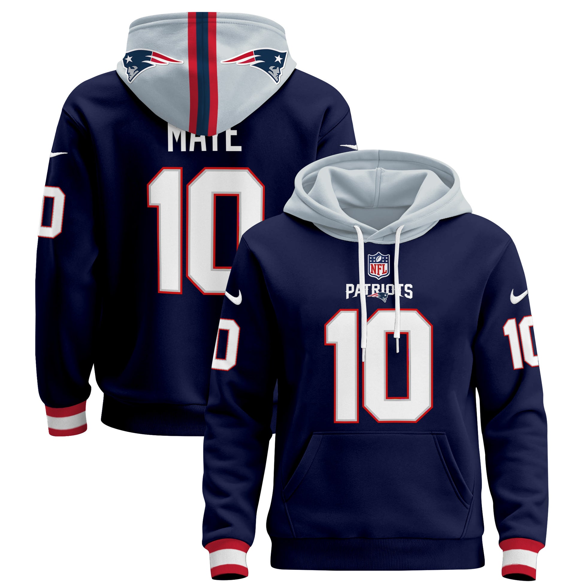 Men's New England Patriots 2024 Pullover Hoodie - All Stitched
