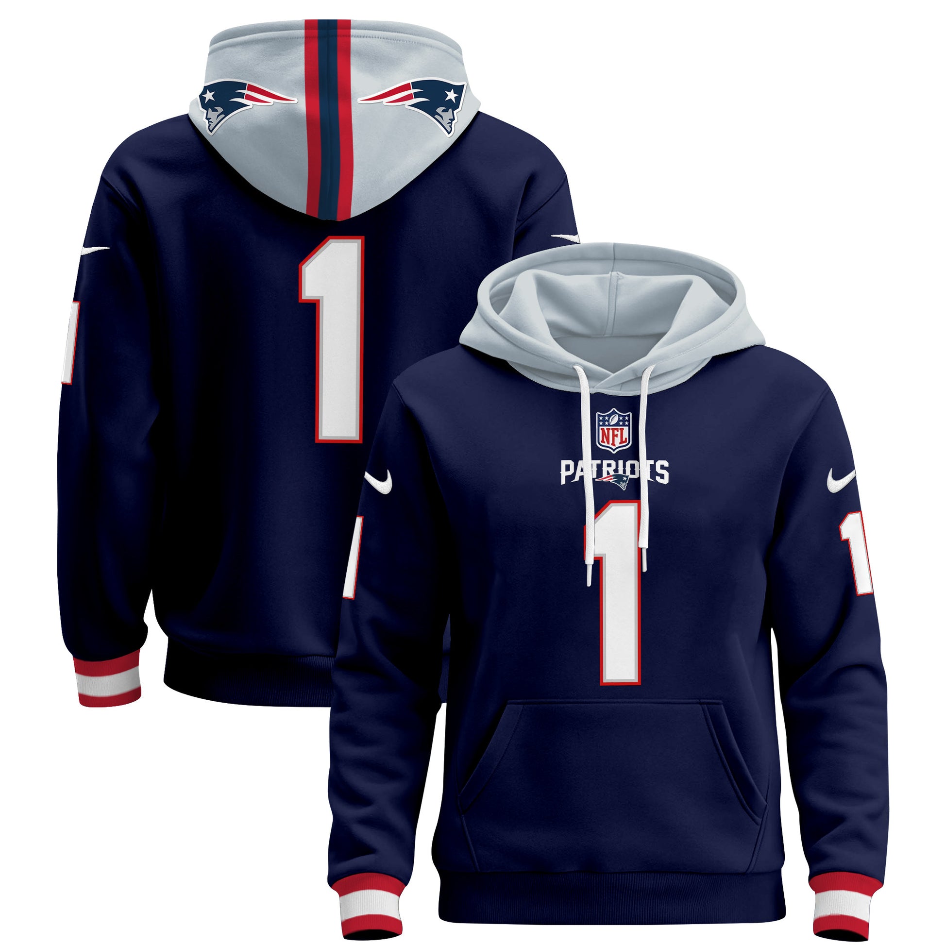 Men's New England Patriots 2024 Pullover Hoodie - All Stitched