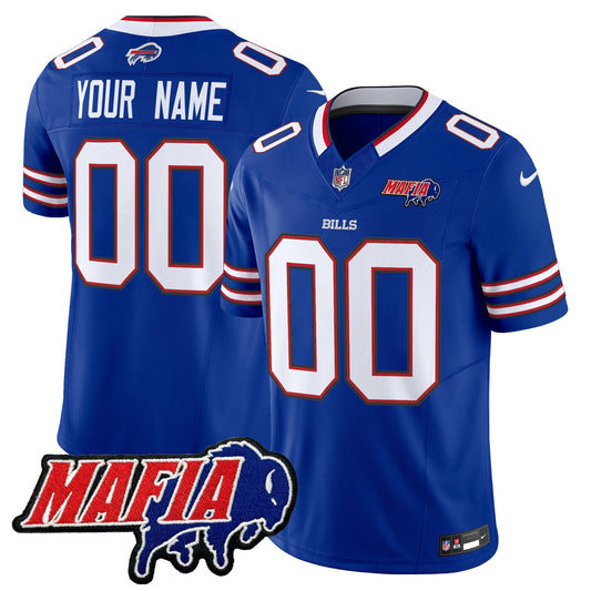BUF 2024 Bills Mafia Patch Vapor Limited Custom Jersey - All Stitched