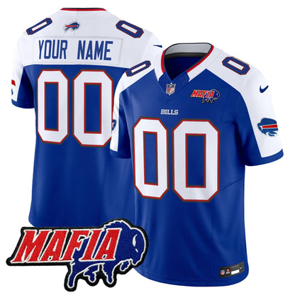 BUF 2024 Bills Mafia Patch Vapor Limited Custom Jersey - All Stitched