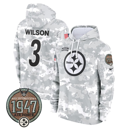 Men's Steelers 2024 Salute to Service Establishment Year Patch Fleece Pullover Hoodie - All Stitched
