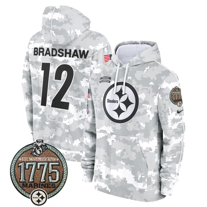 Men's Steelers 2024 Salute to Service Establishment Year Patch Fleece Pullover Hoodie - All Stitched
