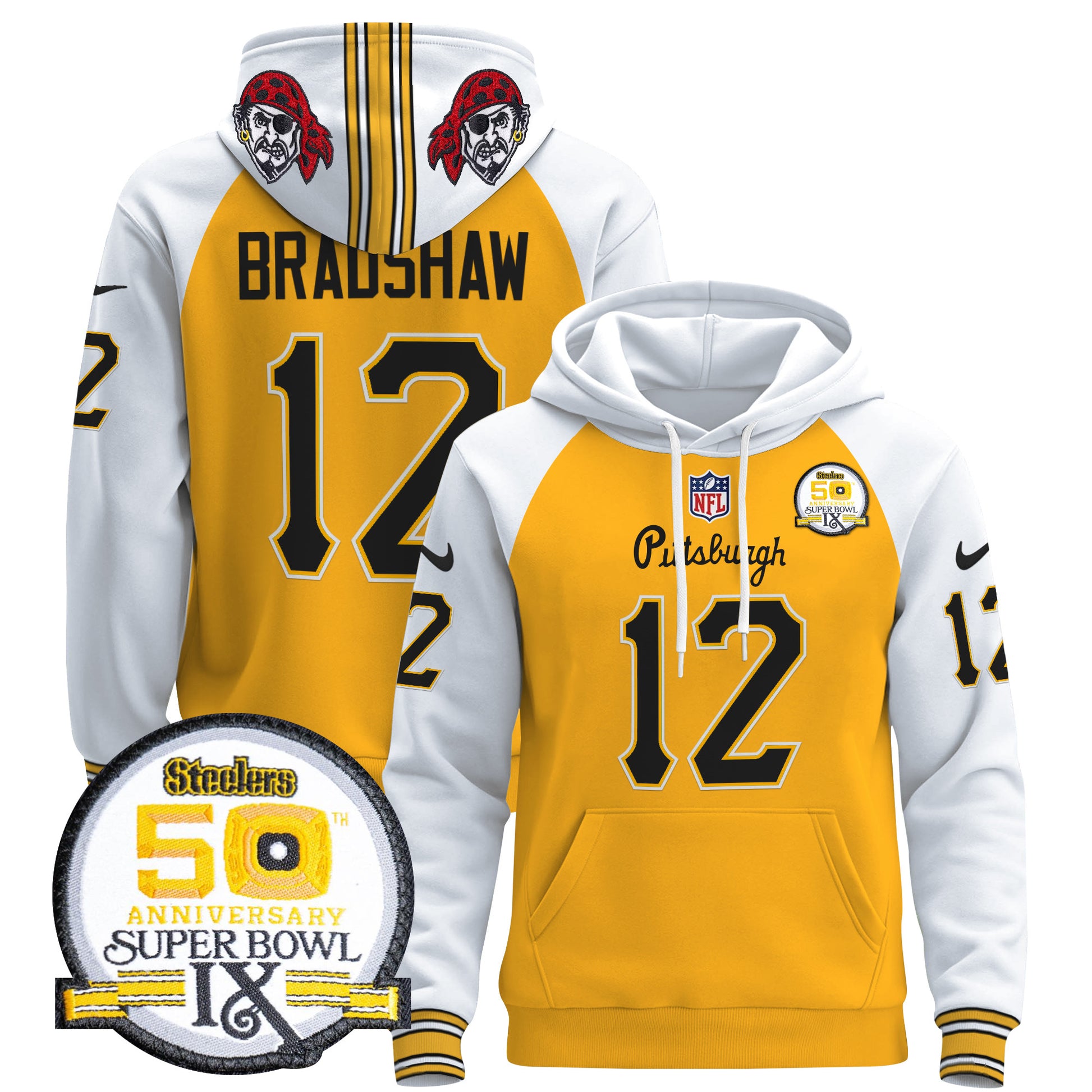 Men's Pittsburgh Steelers 2024 Pullover Hoodie V3 - All Stitched