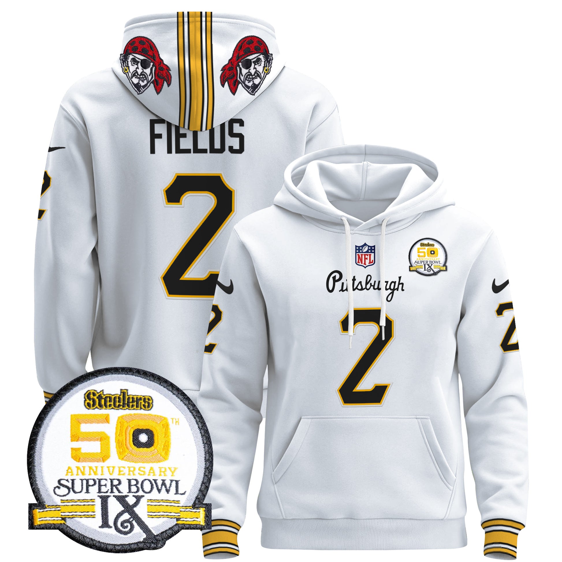 Men's Pittsburgh Steelers 2024 Pullover Hoodie V3 - All Stitched