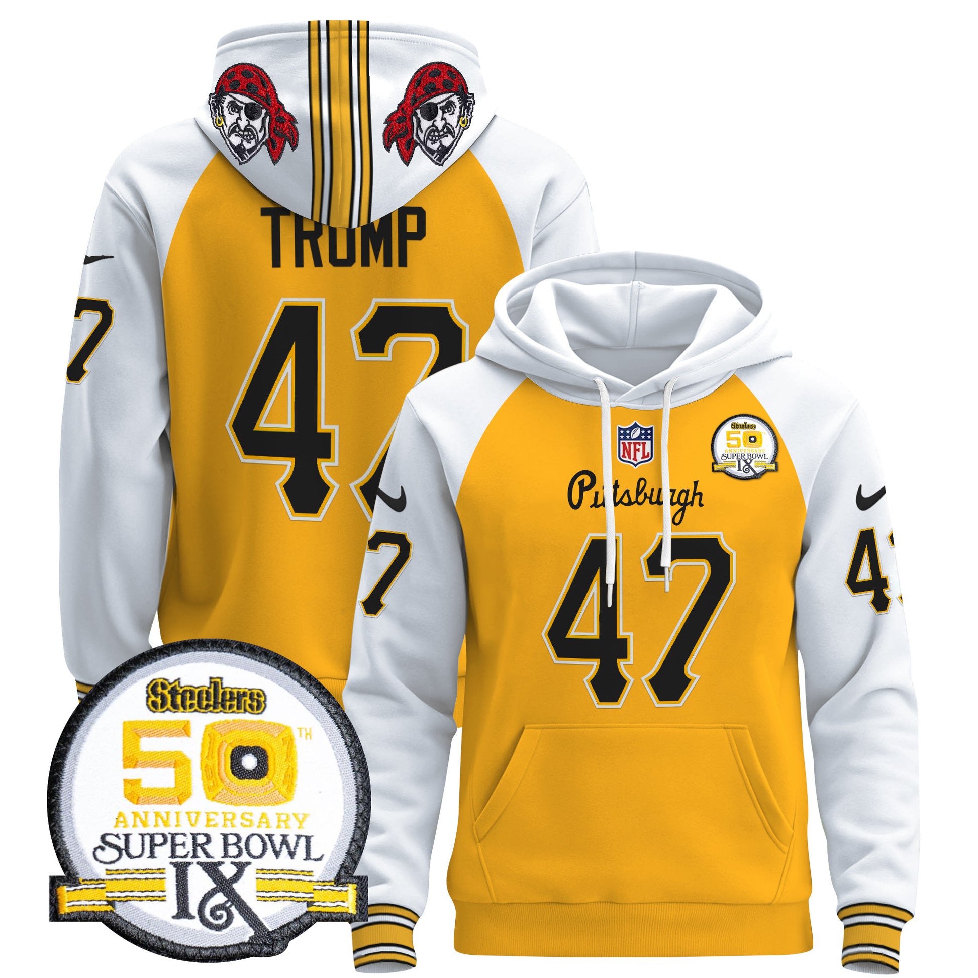 Men's Pittsburgh Steelers 2024 Pullover Hoodie V3 - All Stitched