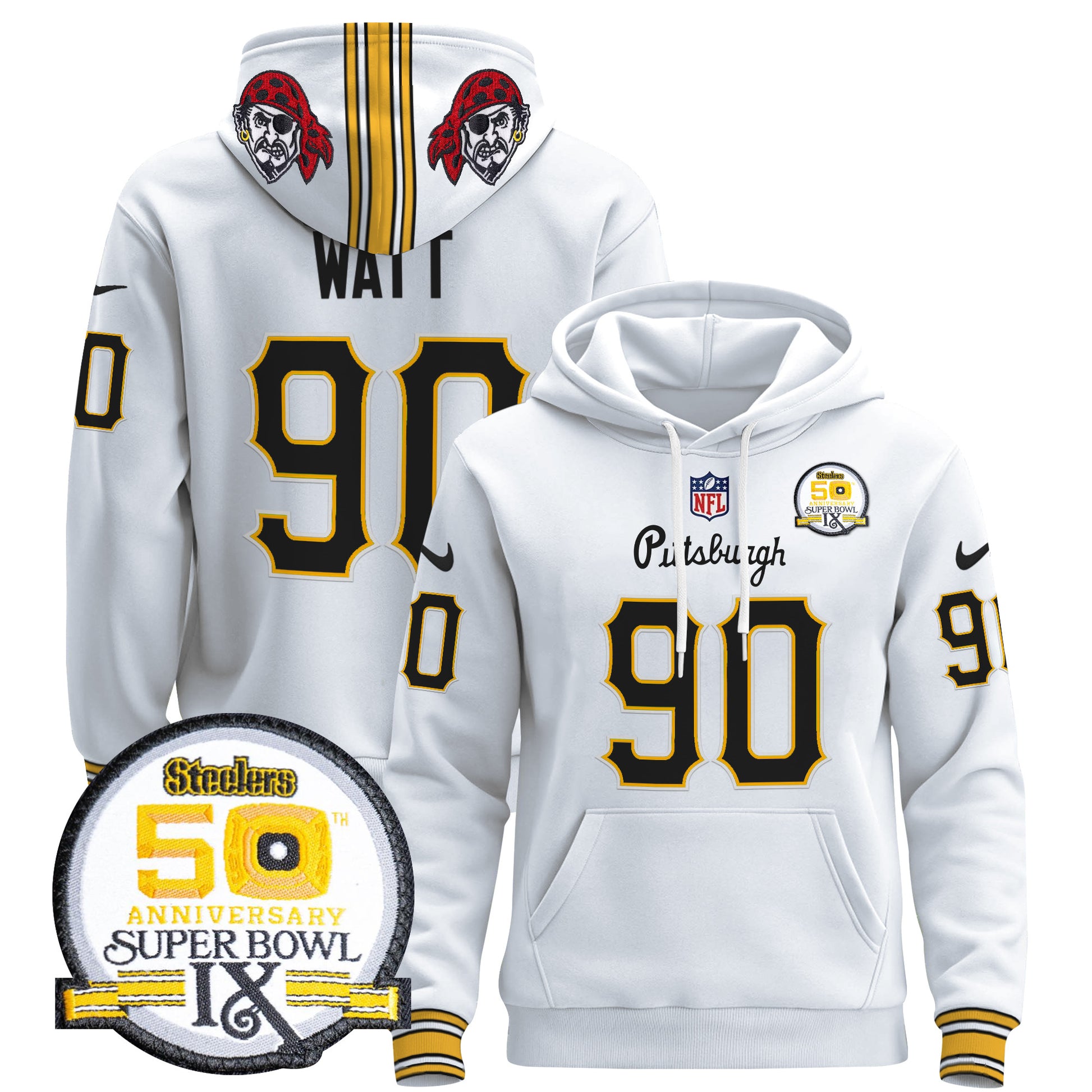 Men's Pittsburgh Steelers 2024 Pullover Hoodie V3 - All Stitched