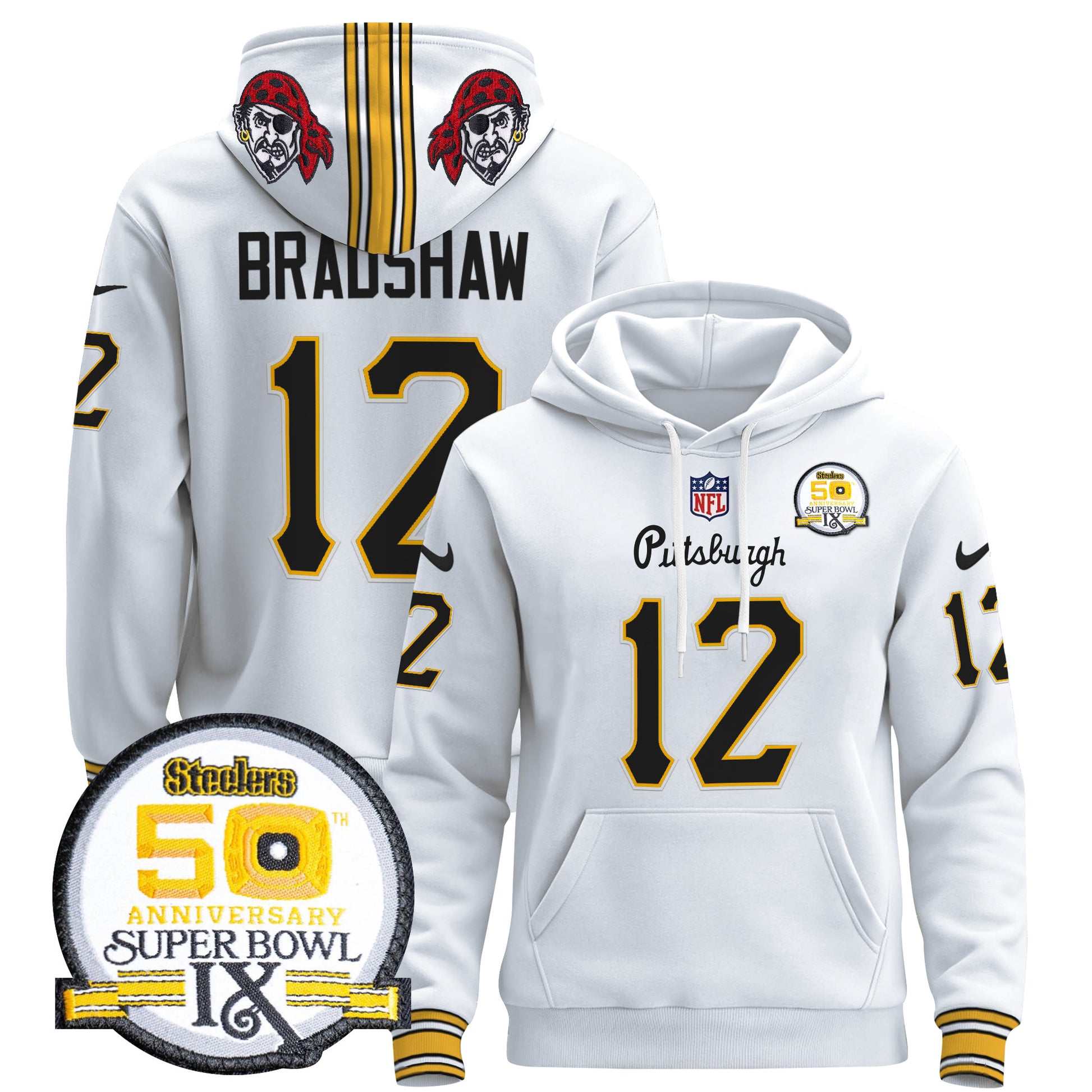 Men's Pittsburgh Steelers 2024 Pullover Hoodie V3 - All Stitched