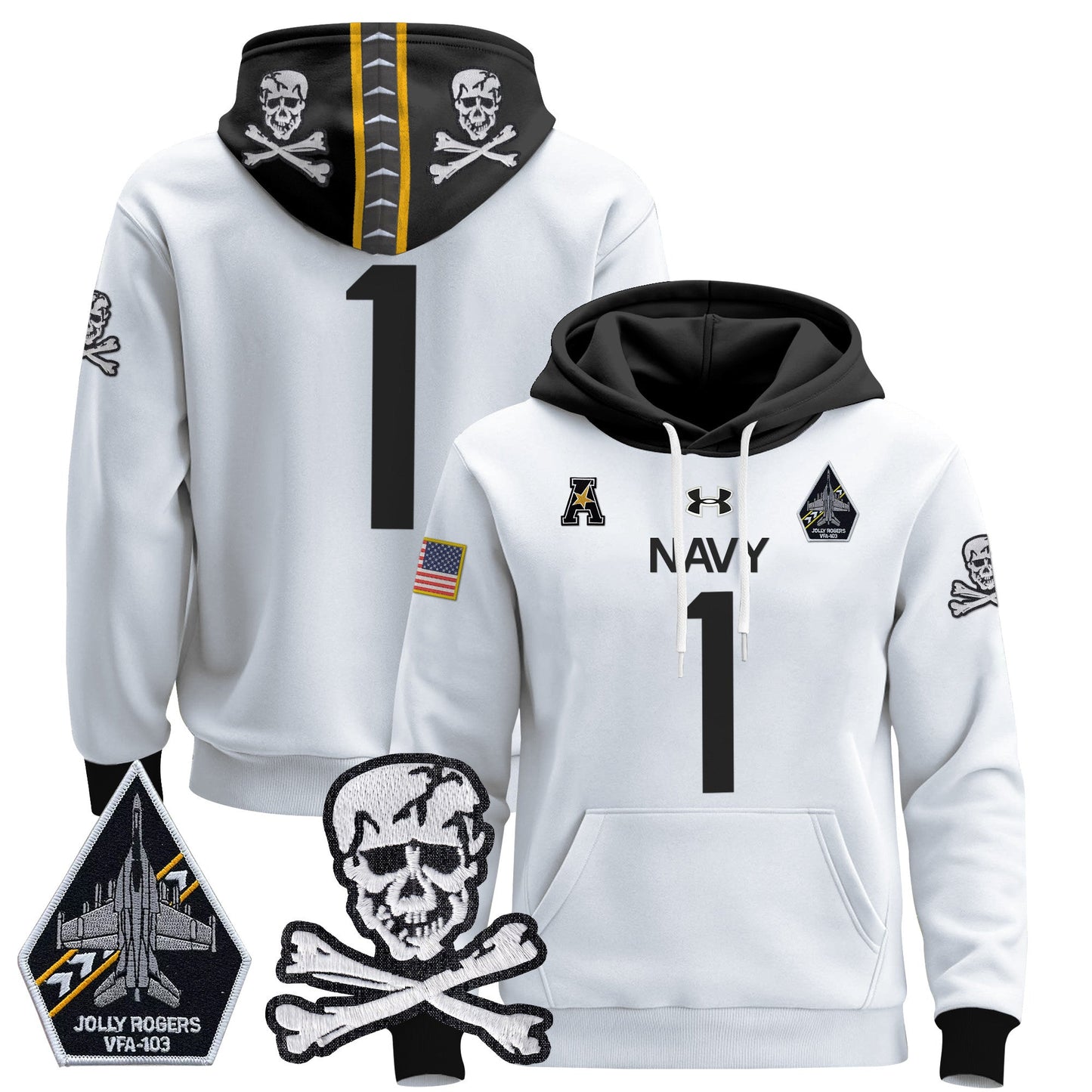 Navy Midshipmen 2024 Pullover Hoodie V2