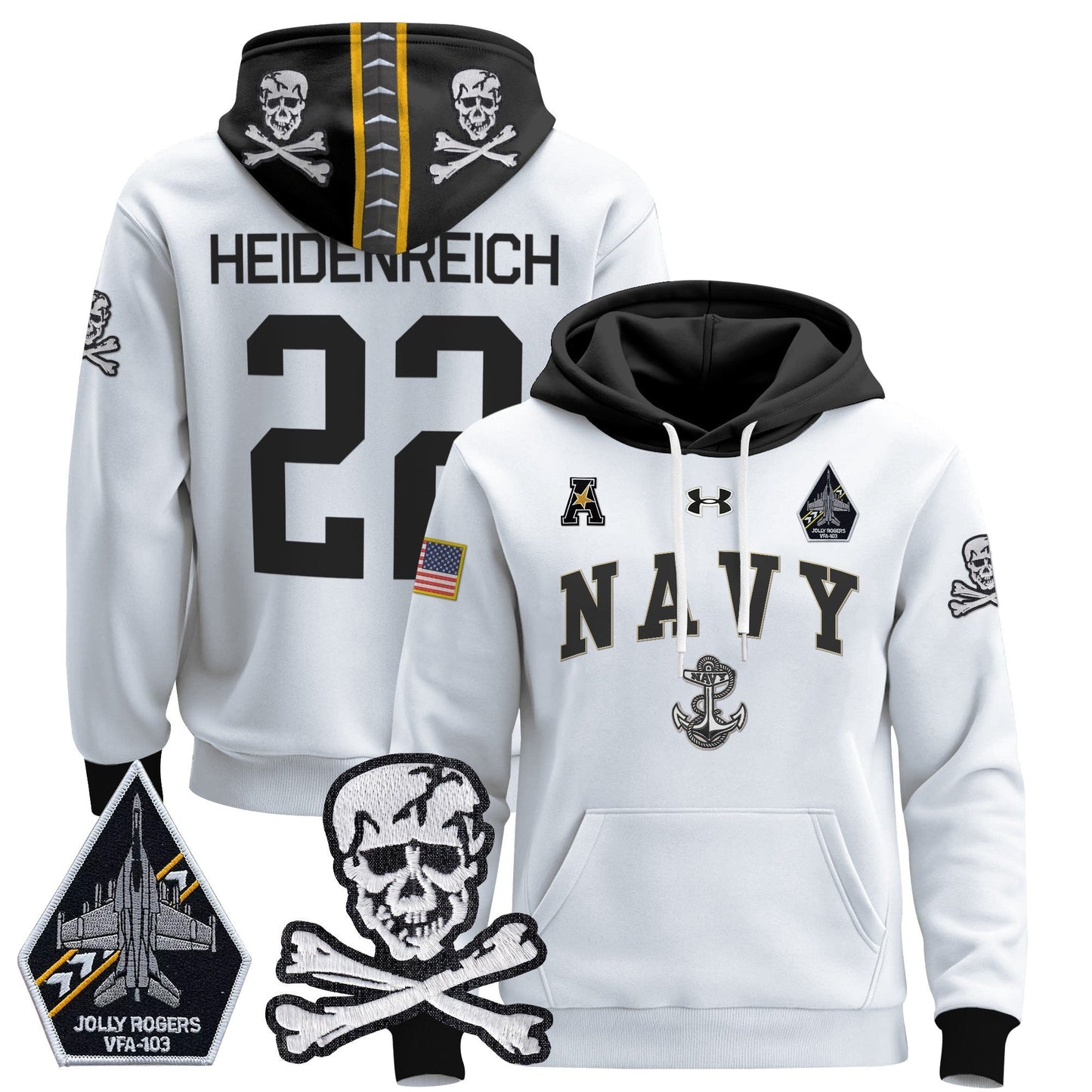 Navy Midshipmen 2024 Pullover Hoodie V4