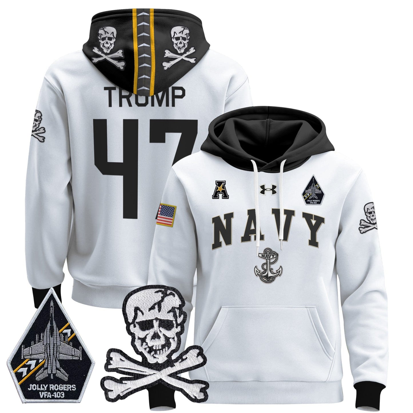 Navy Midshipmen 2024 Pullover Hoodie V4