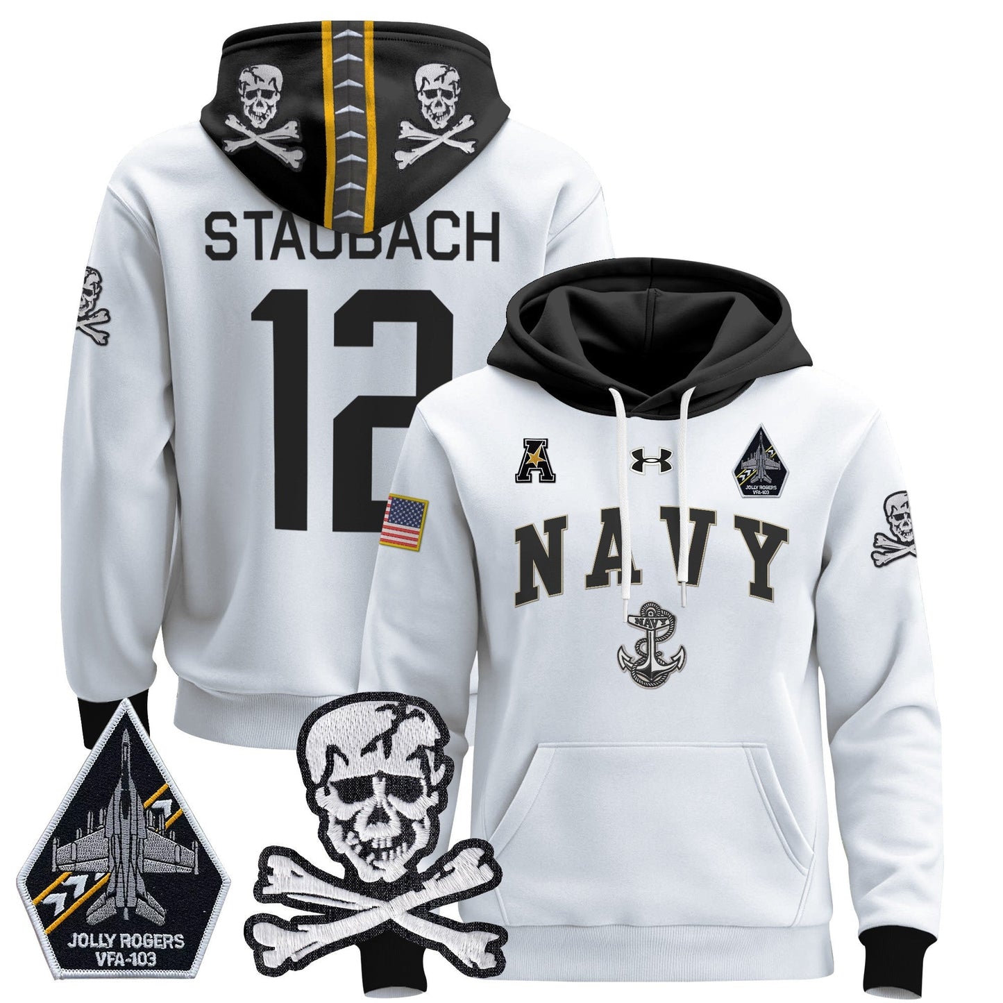 Navy Midshipmen 2024 Pullover Hoodie V4