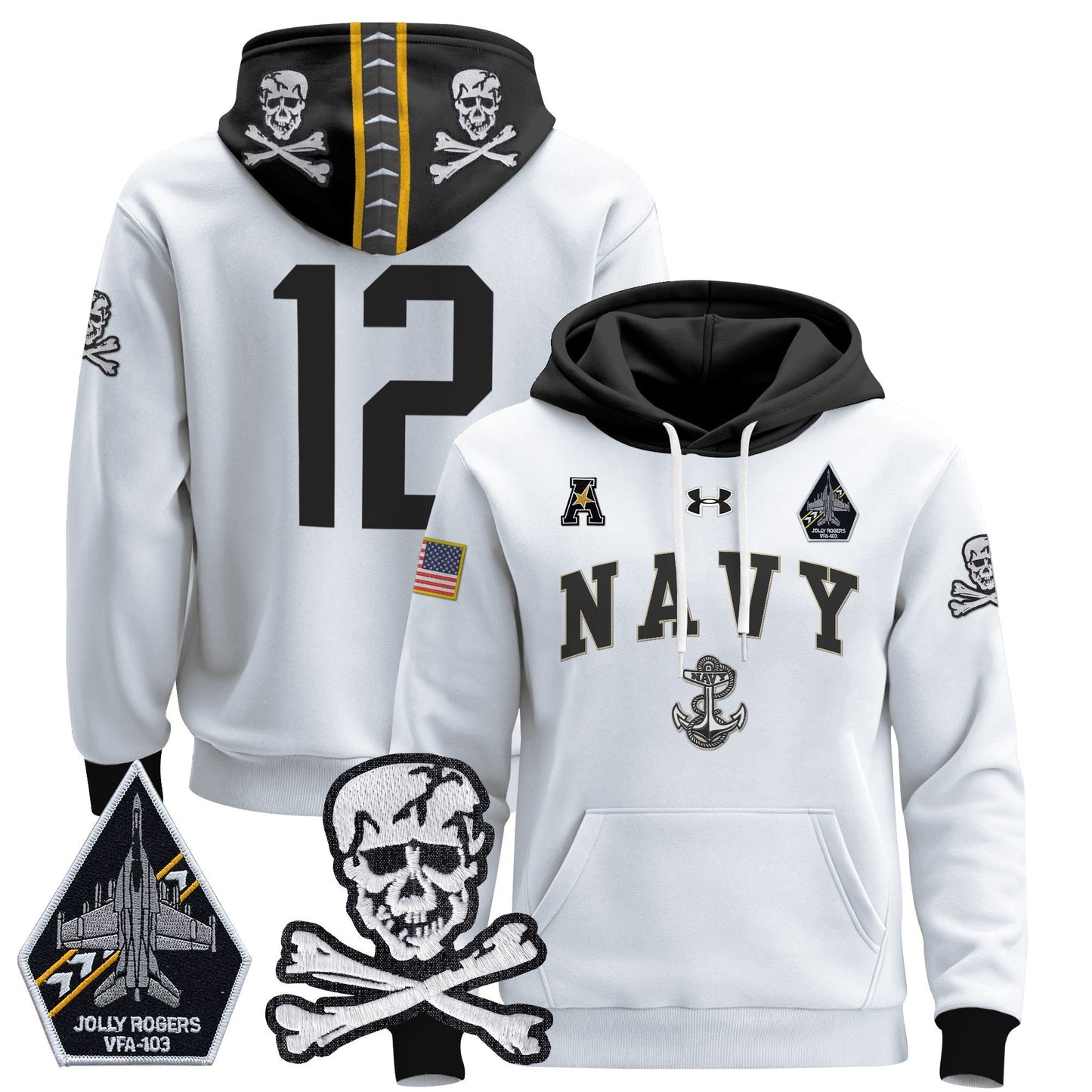 Navy Midshipmen 2024 Pullover Hoodie V4