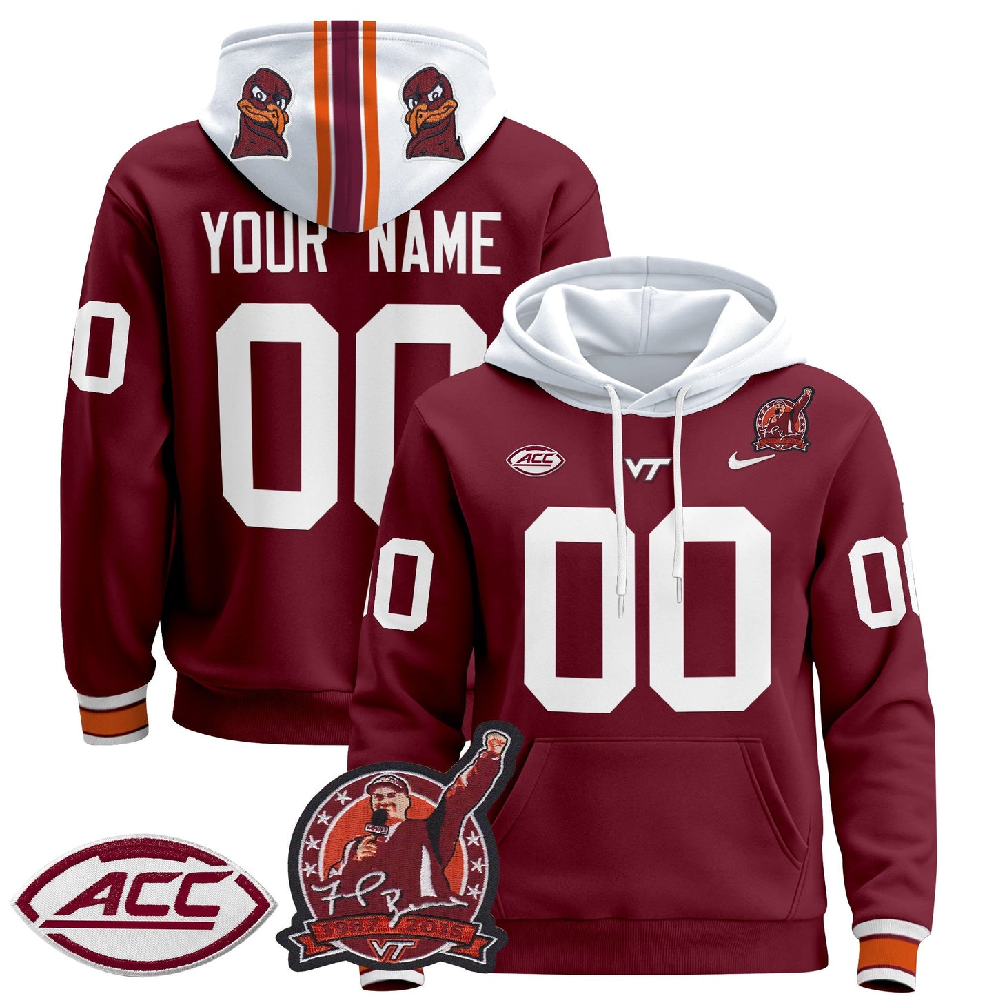 Virginia Tech Hokies 2024 Custom Pullover Hoodie V2