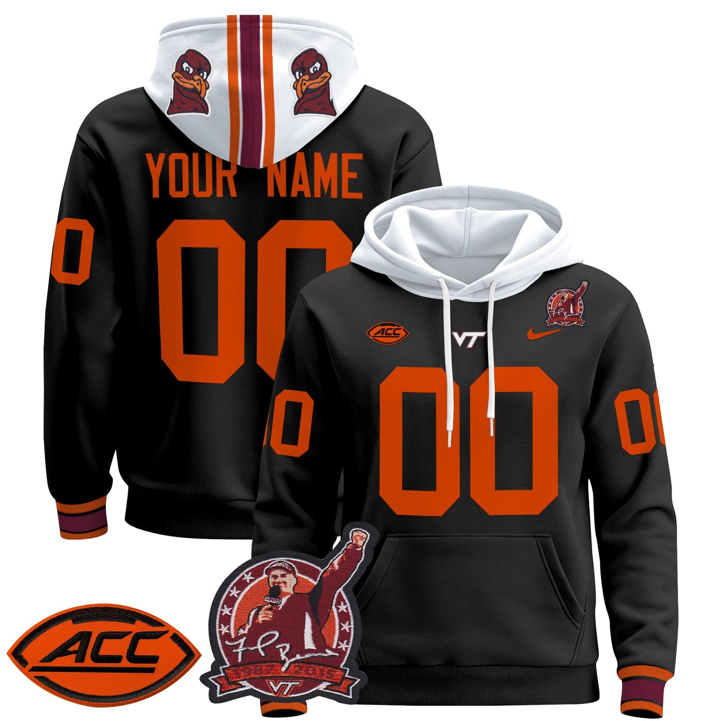 Virginia Tech Hokies 2024 Custom Pullover Hoodie V2