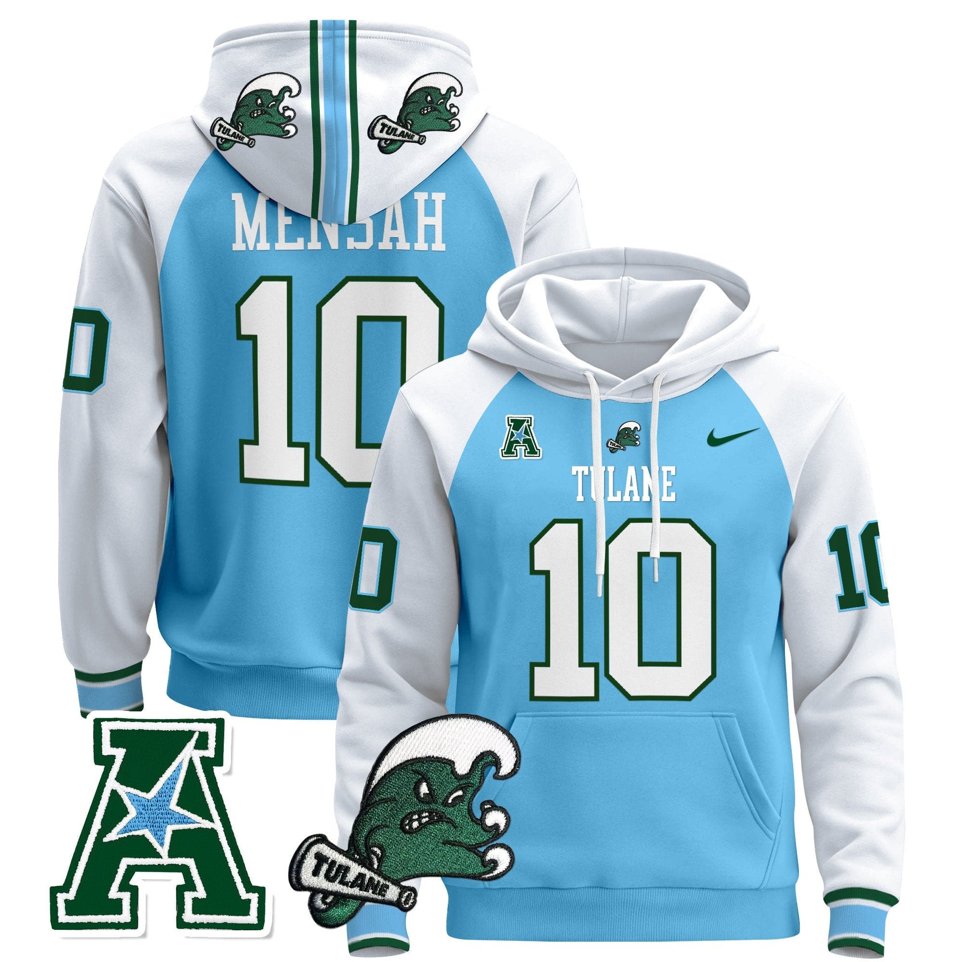 Men's Tulane Green Wave 2024 Pullover Hoodie - All Stitched