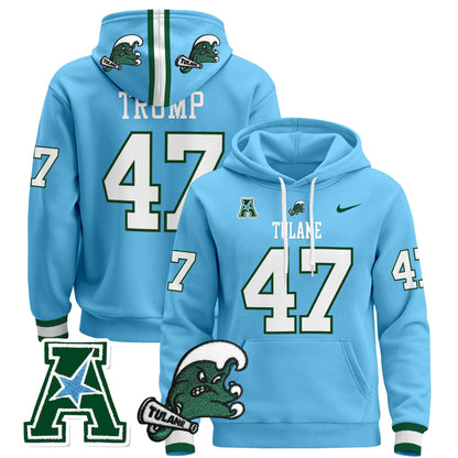 Men's Tulane Green Wave 2024 Pullover Hoodie - All Stitched