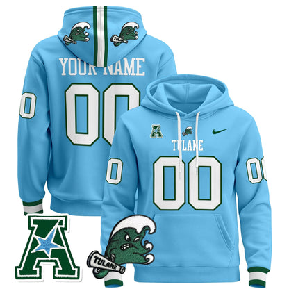 Tulane Green Wave 2024 Custom Pullover Hoodie - All Stitched
