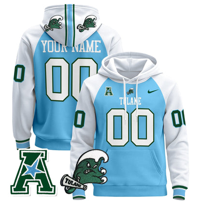 Tulane Green Wave 2024 Custom Pullover Hoodie - All Stitched