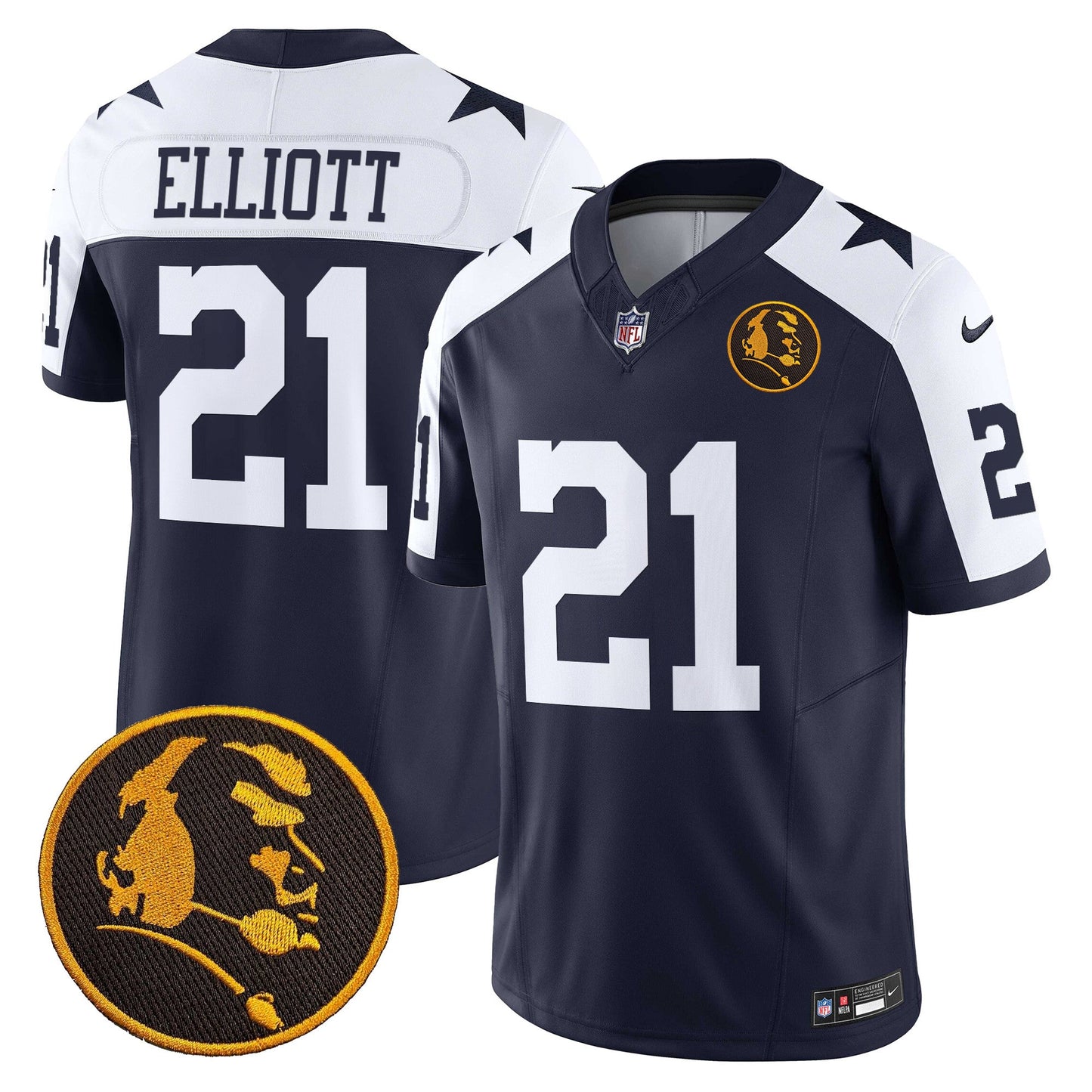Men's Cowboys Texas & John Madden Patch Vapor Limited Jersey V2 - All Stitched