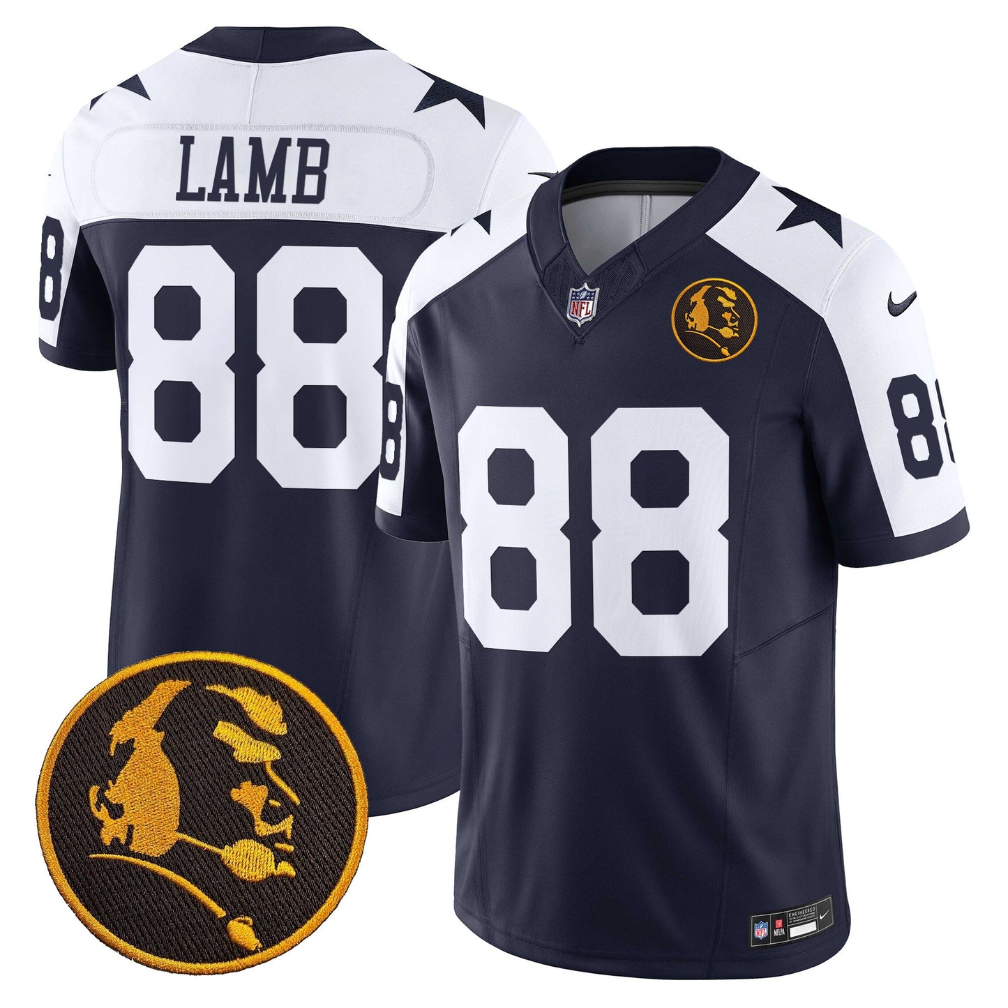 Men's Cowboys Texas & John Madden Patch Vapor Limited Jersey V2 - All Stitched