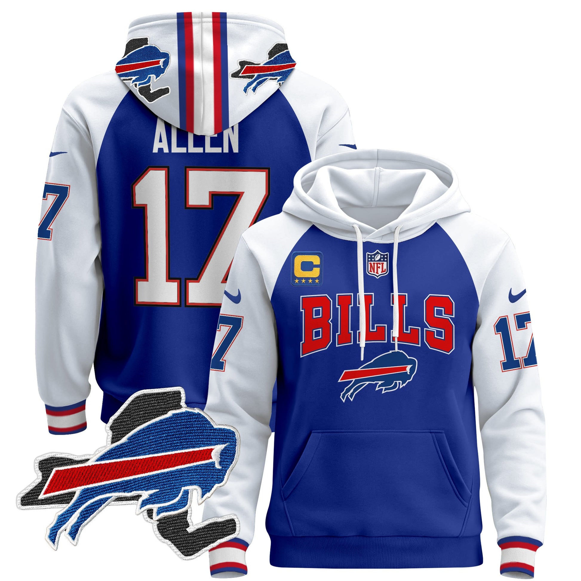 Men's Buffalo Bills 2024 Pullover Hoodie V3 - All Stitched
