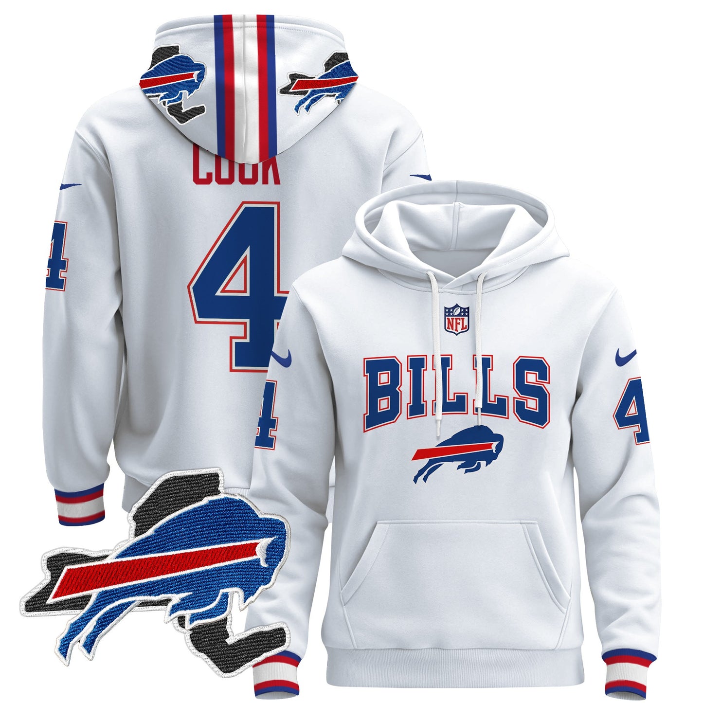 Men's Buffalo Bills 2024 Pullover Hoodie V3 - All Stitched