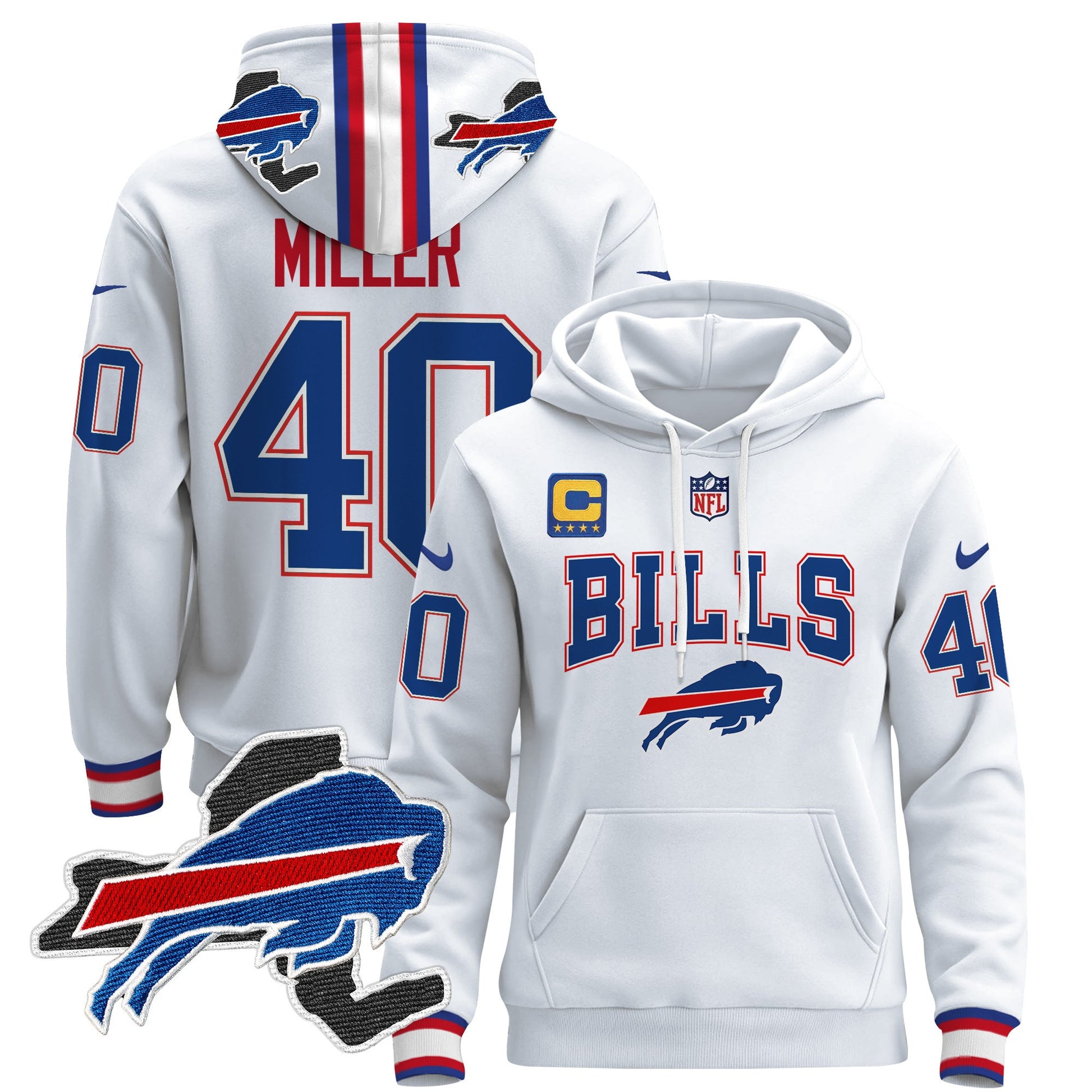 Men's Buffalo Bills 2024 Pullover Hoodie V3 - All Stitched
