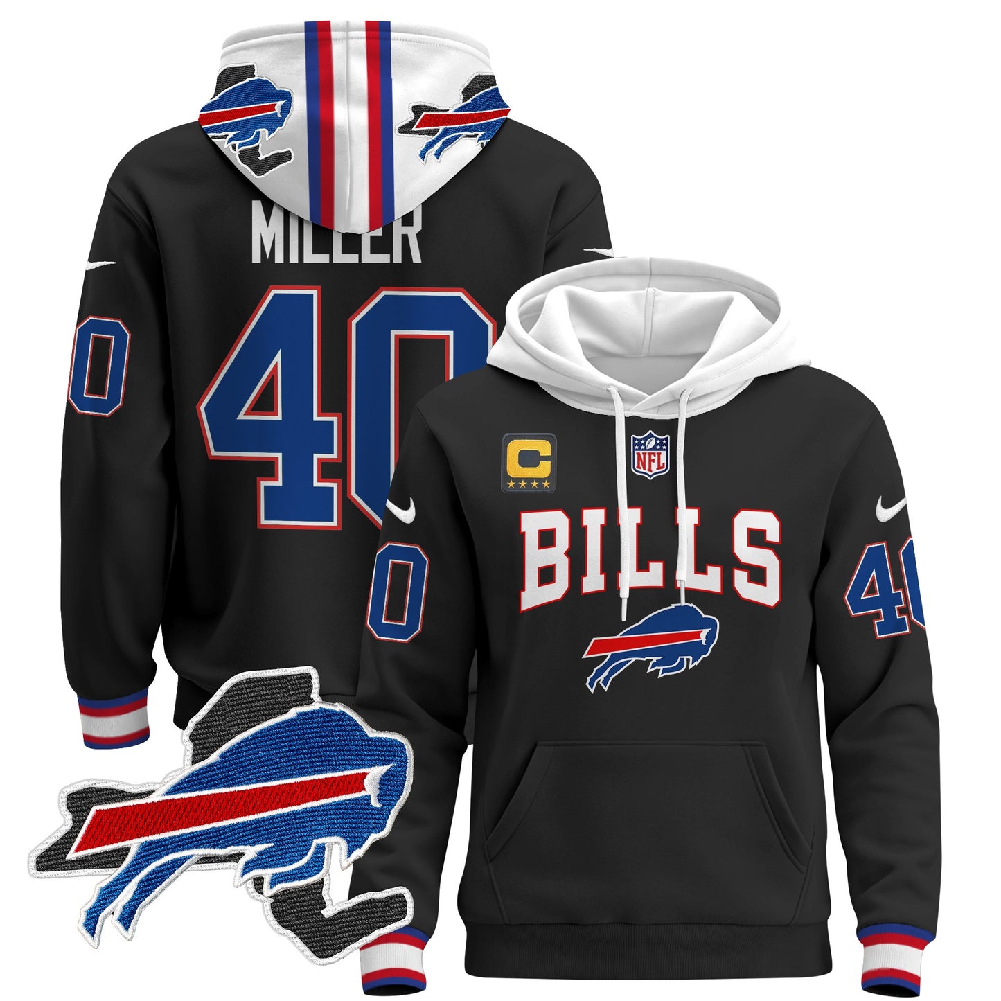 Men's Buffalo Bills 2024 Pullover Hoodie V3 - All Stitched