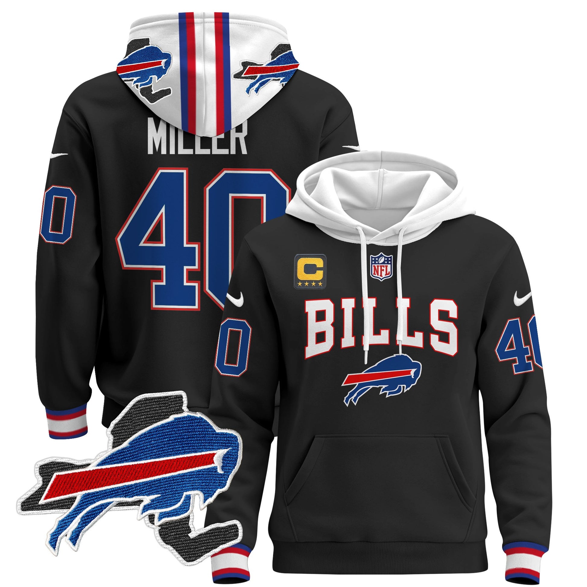Men's Buffalo Bills 2024 Pullover Hoodie V3 - All Stitched