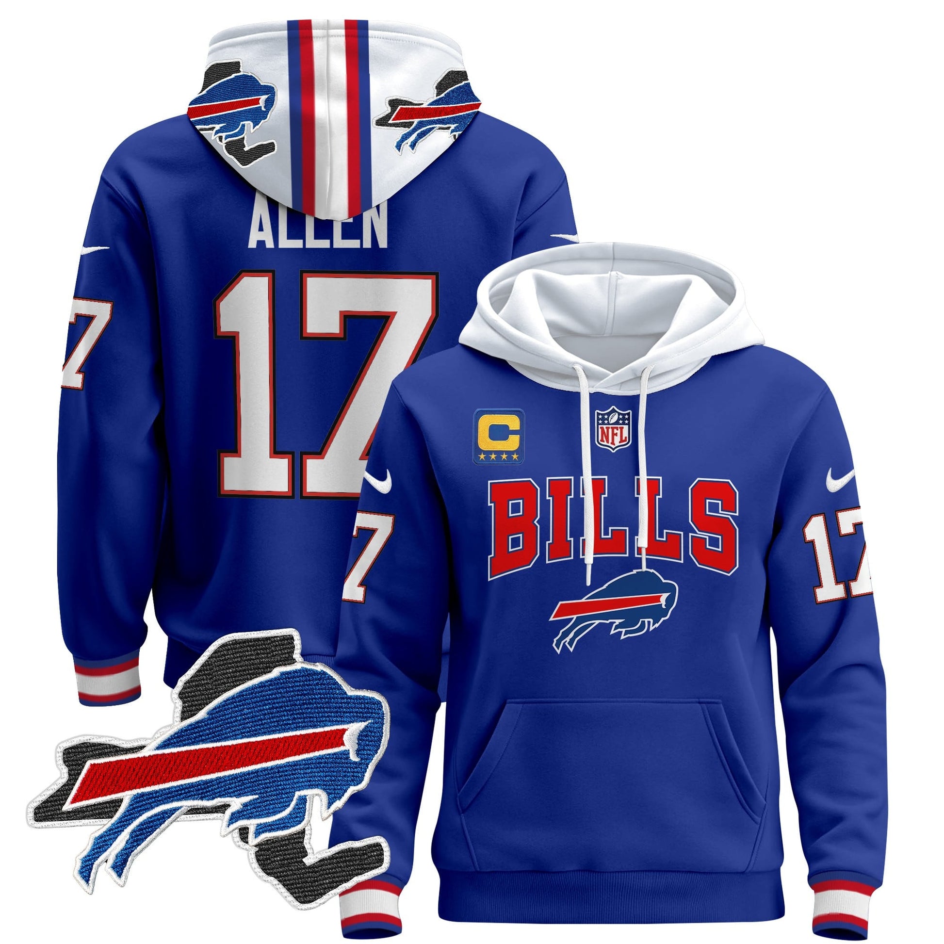 Men's Buffalo Bills 2024 Pullover Hoodie V3 - All Stitched