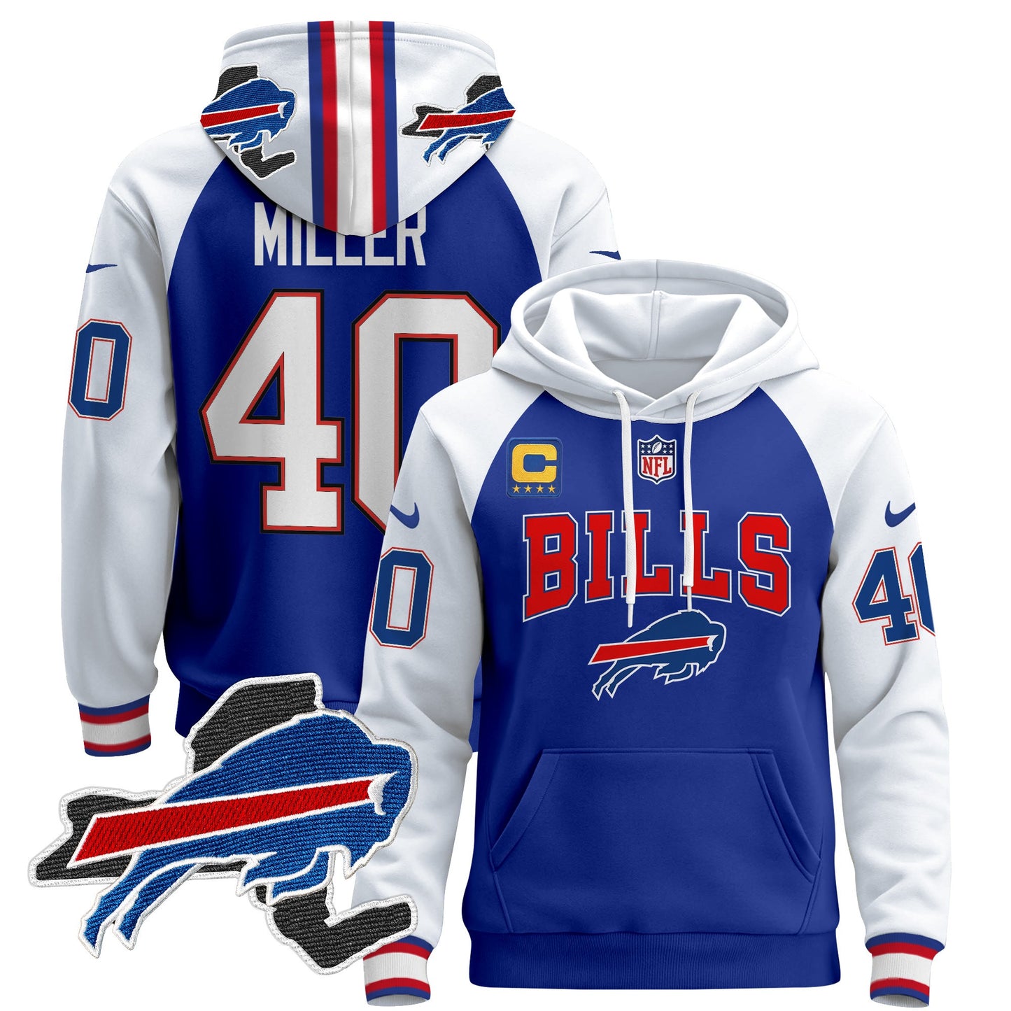 Men's Buffalo Bills 2024 Pullover Hoodie V3 - All Stitched