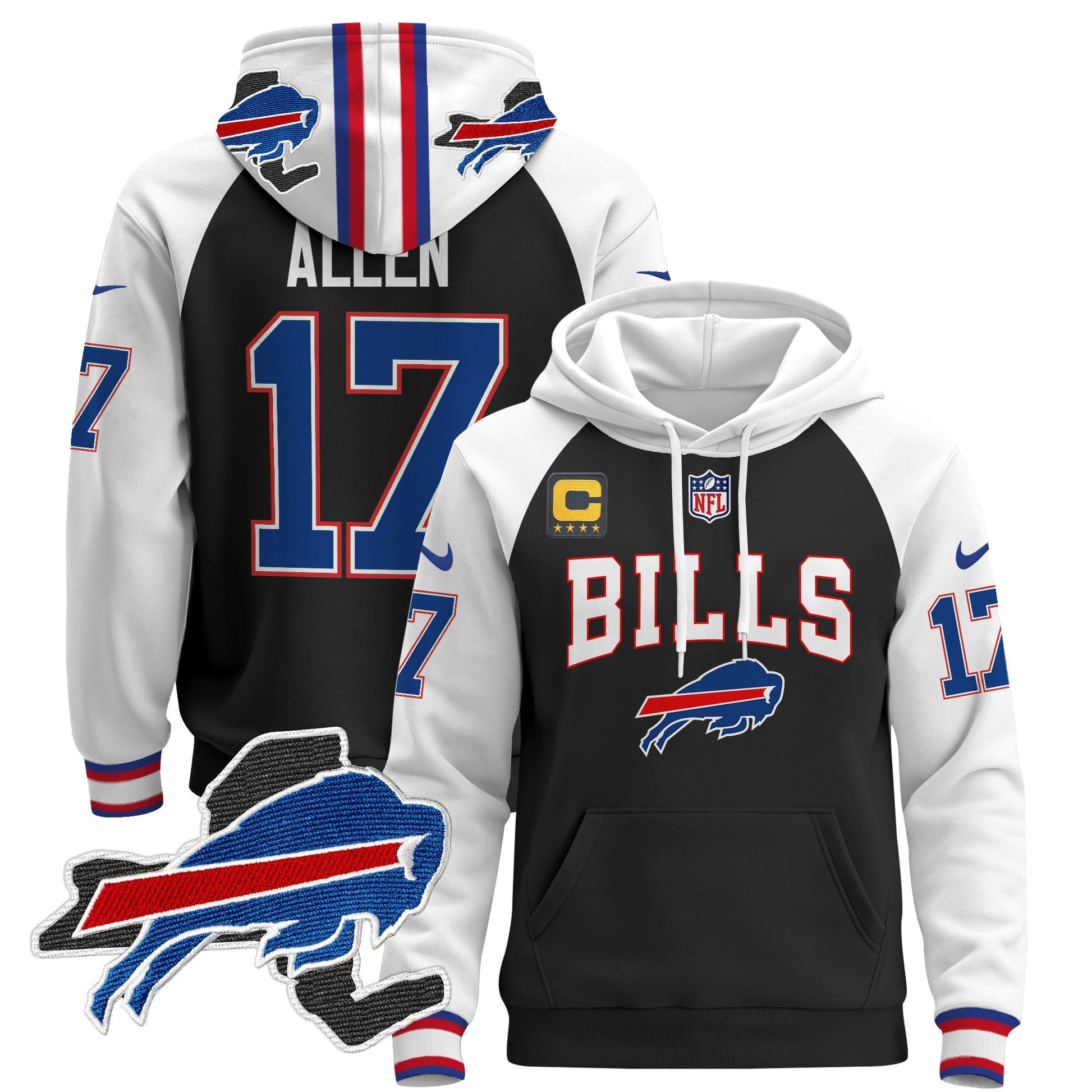 Men's Buffalo Bills 2024 Pullover Hoodie V3 - All Stitched