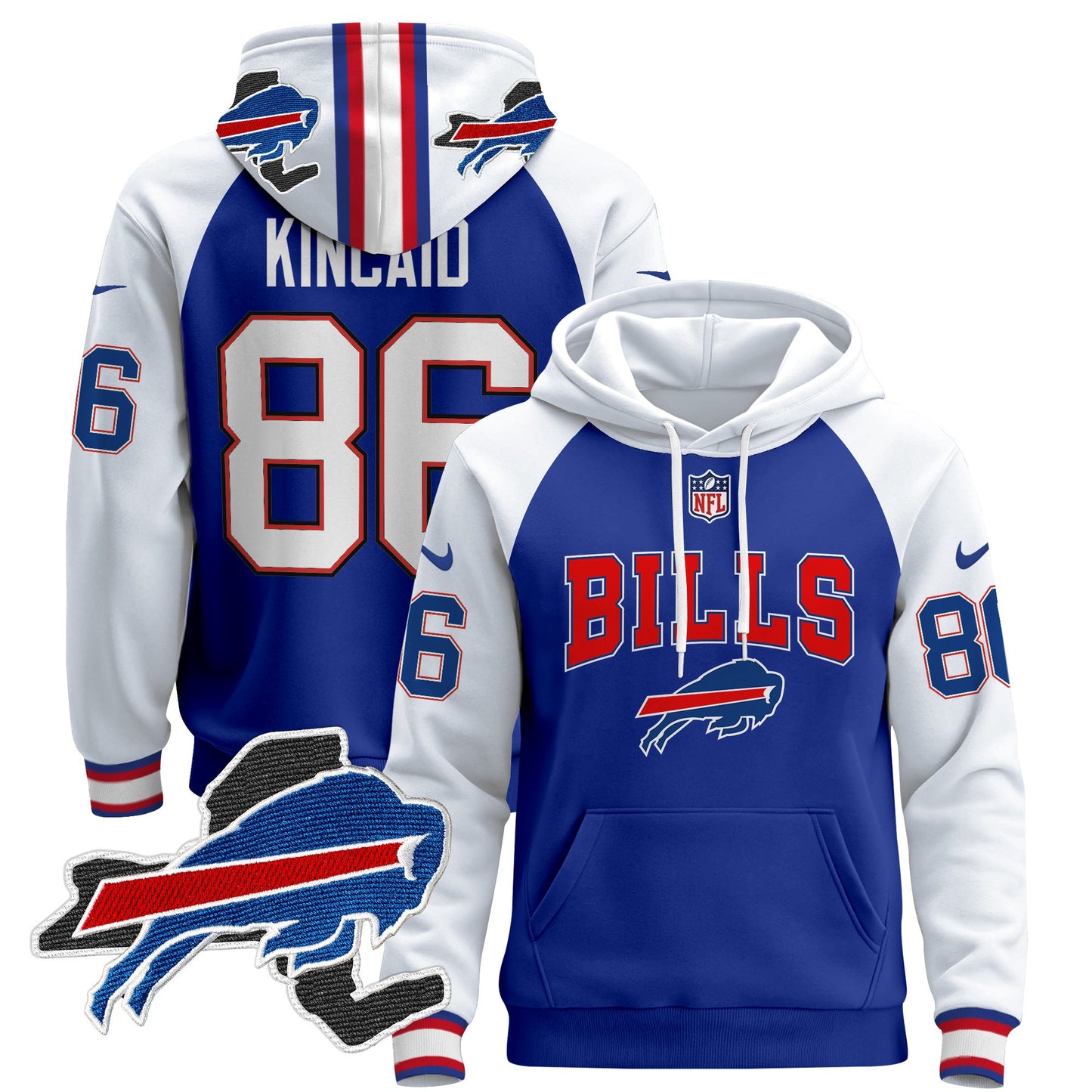 Men's Buffalo Bills 2024 Pullover Hoodie V3 - All Stitched