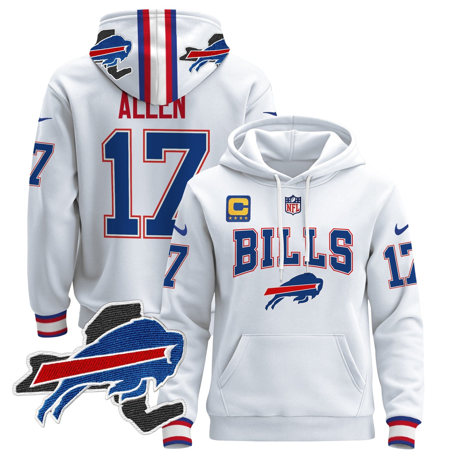 Men's Buffalo Bills 2024 Pullover Hoodie V3 - All Stitched