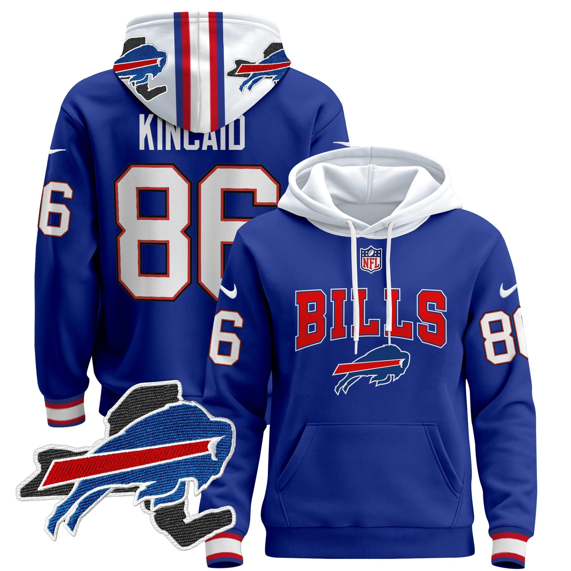 Men's Buffalo Bills 2024 Pullover Hoodie V3 - All Stitched