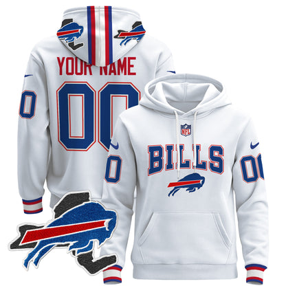 Buffalo Bills 2024 Custom Pullover Hoodie V3 - All Stitched