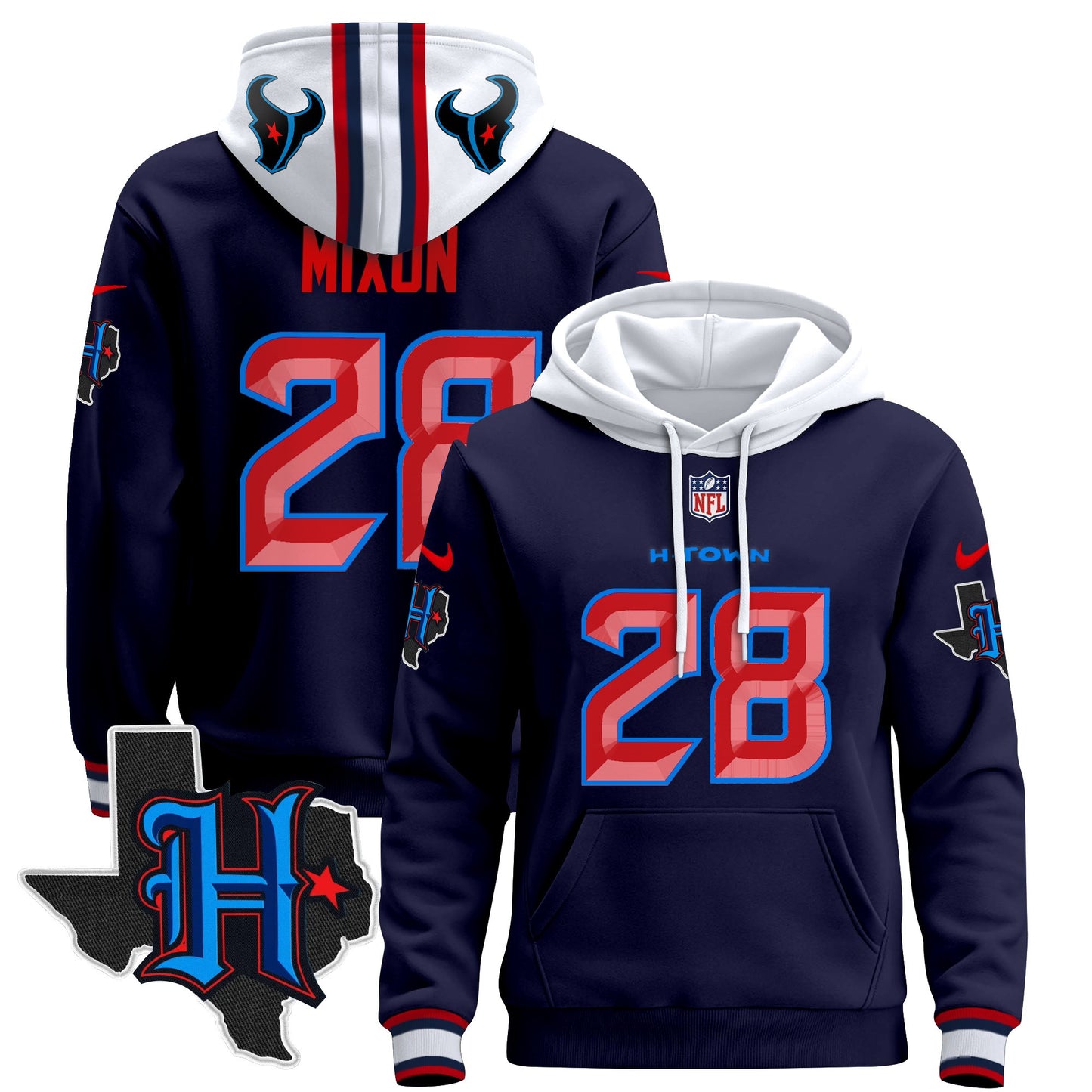 Men's Houston Texans 2024 Pullover Hoodie - All Stitched