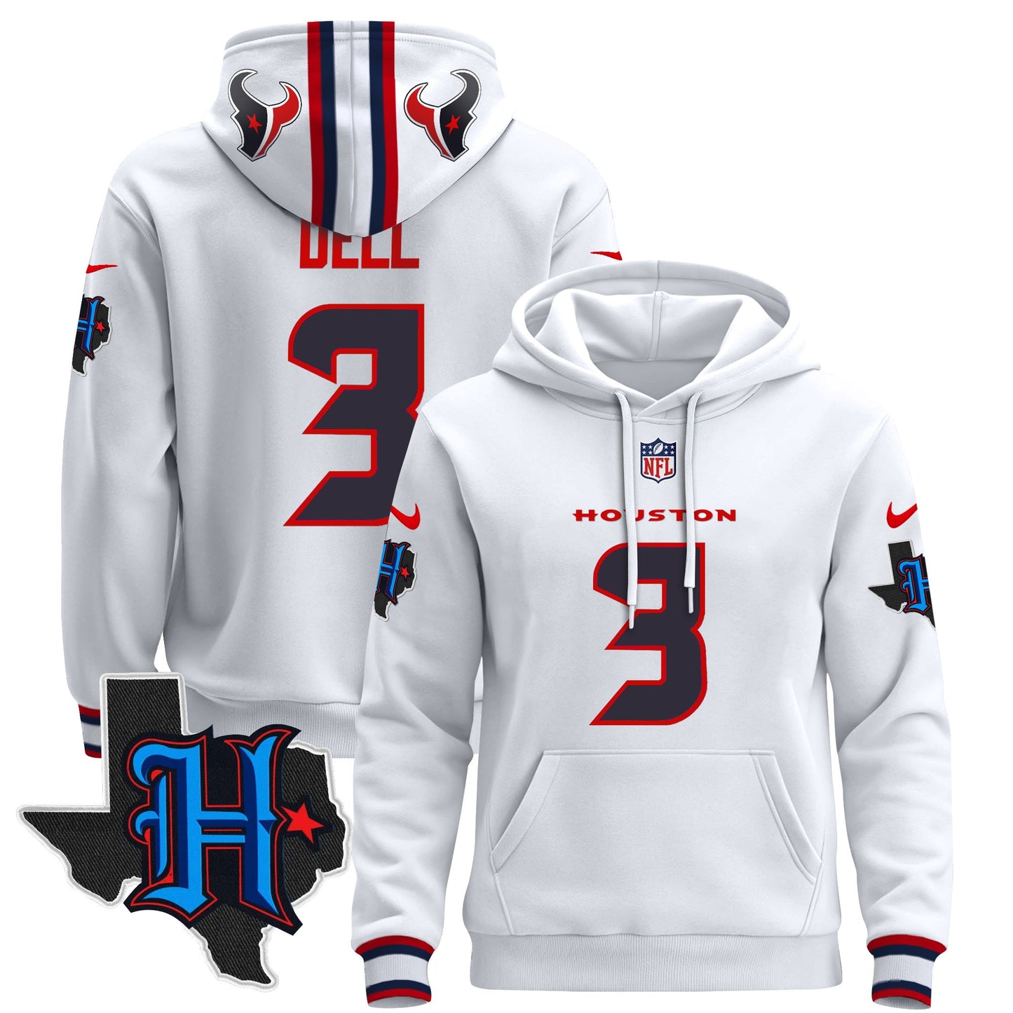 Men's Houston Texans 2024 Pullover Hoodie - All Stitched
