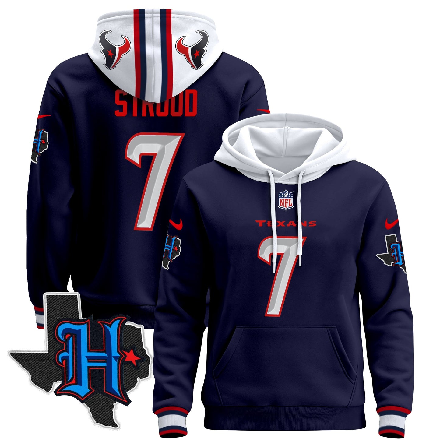 Men's Houston Texans 2024 Pullover Hoodie - All Stitched