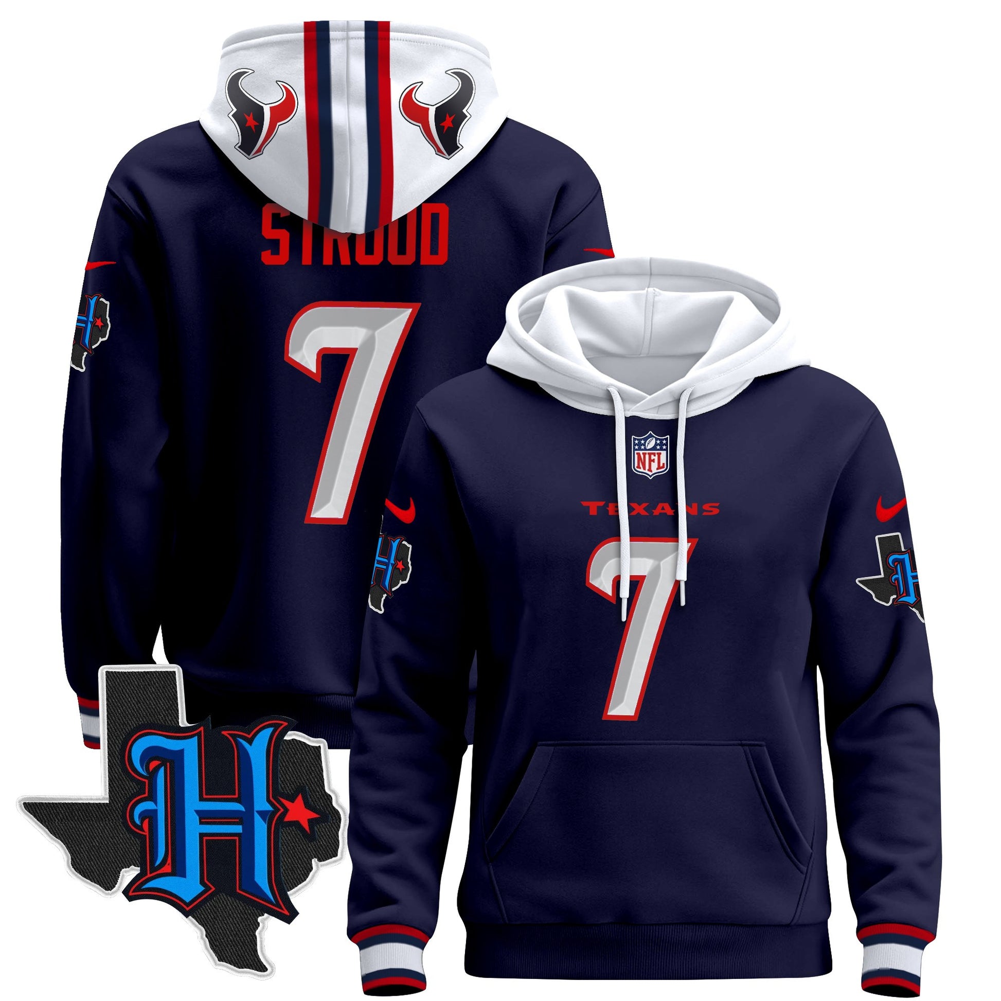 Men's Houston Texans 2024 Pullover Hoodie - All Stitched