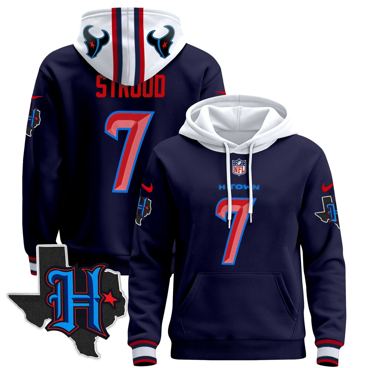 Men's Houston Texans 2024 Pullover Hoodie - All Stitched