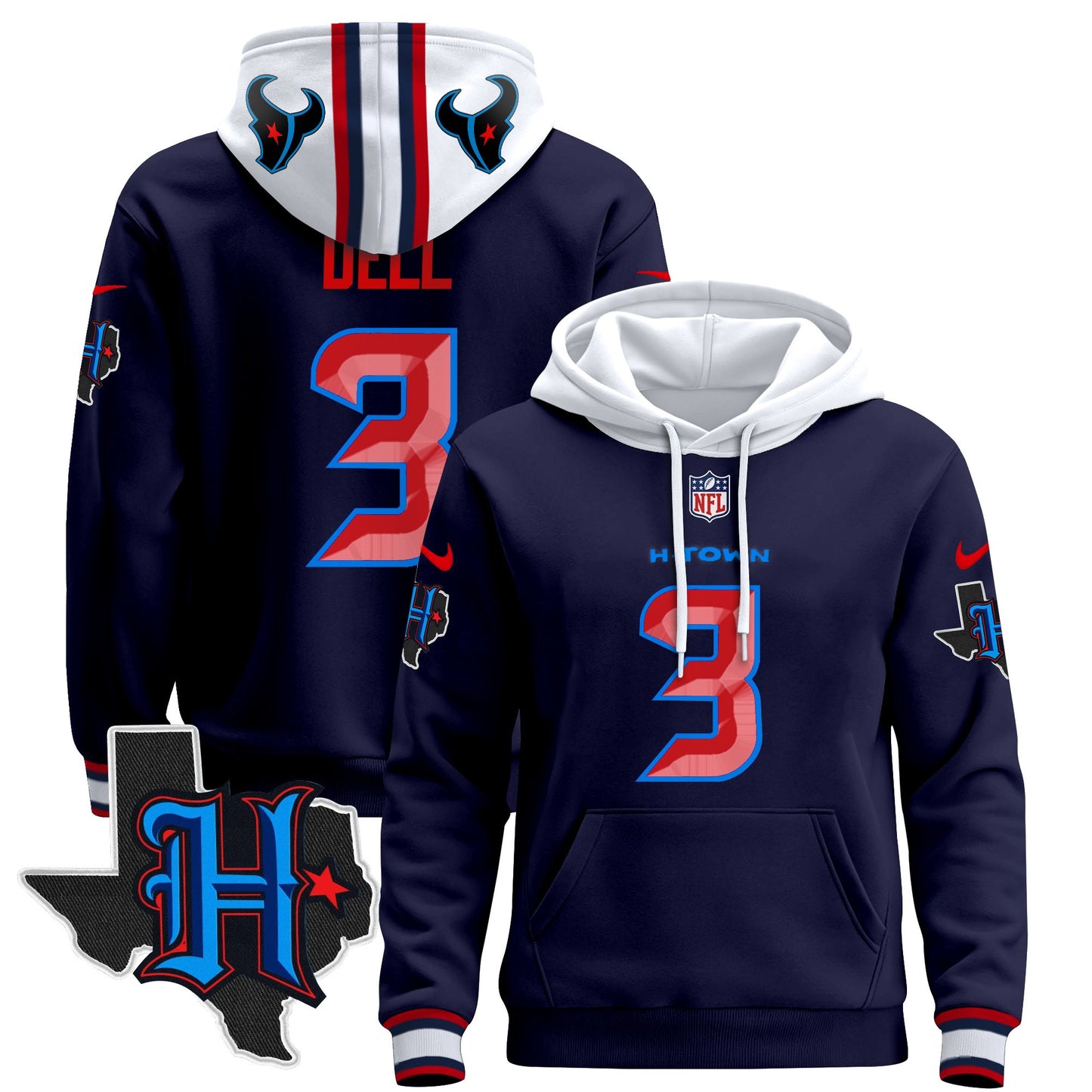 Men's Houston Texans 2024 Pullover Hoodie - All Stitched