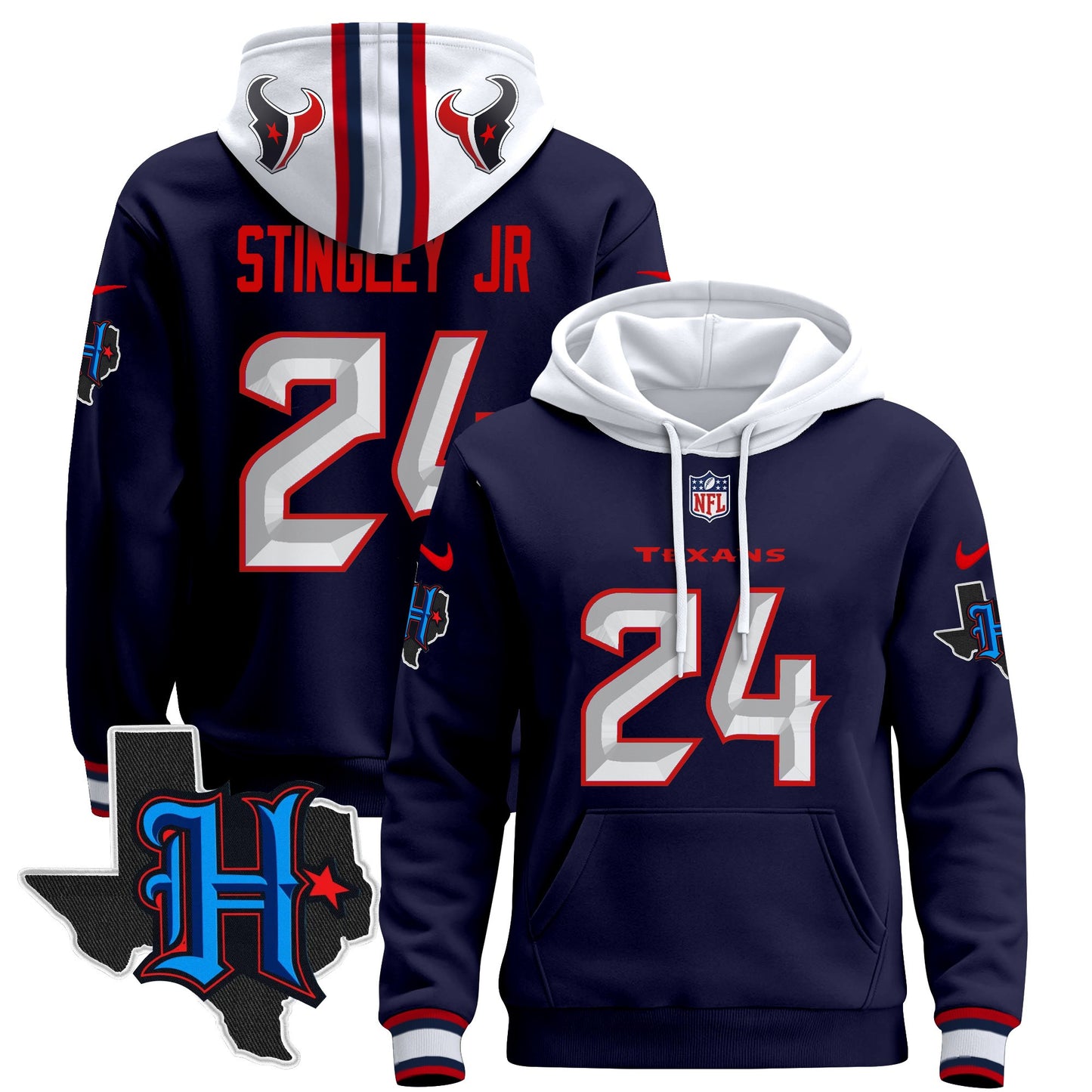 Men's Houston Texans 2024 Pullover Hoodie - All Stitched