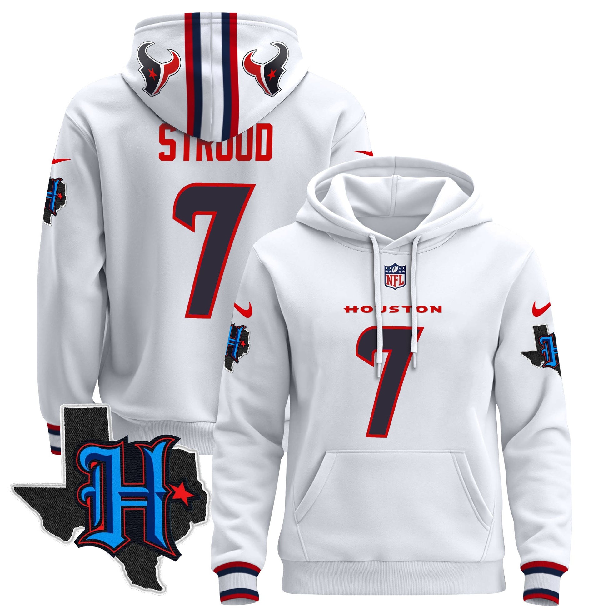 Men's Houston Texans 2024 Pullover Hoodie - All Stitched