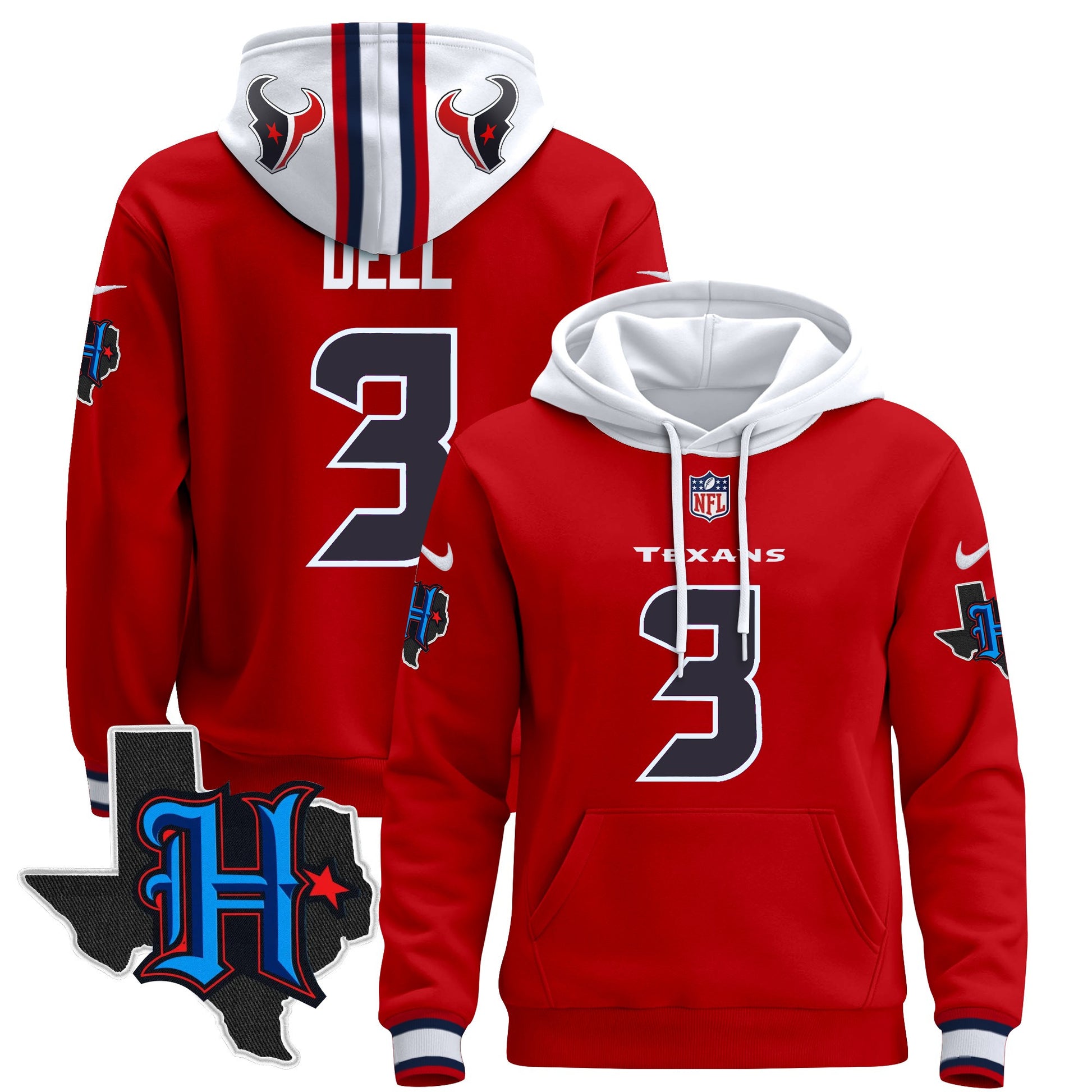 Men's Houston Texans 2024 Pullover Hoodie - All Stitched