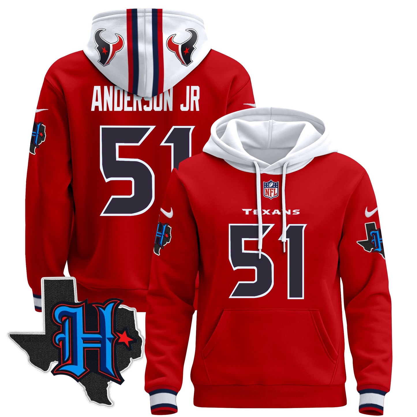 Men's Houston Texans 2024 Pullover Hoodie - All Stitched
