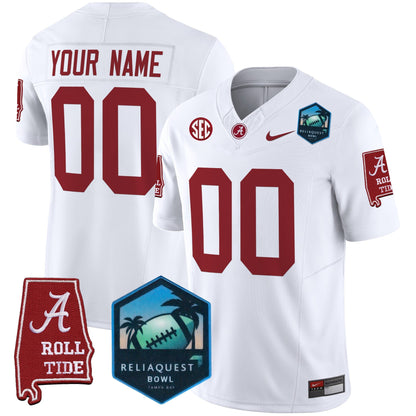 BAMA 2025 ReliaQuest Bowl Patch Vapor Limited Custom Jersey - All Stitched